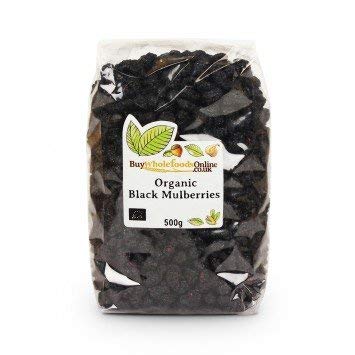 Organic Black Mulberries Whole Foods - 500g Dried Superfood Snack | Antioxidant-Rich, No Sugar Added | Perfect for Smoothies, Baking & Healthy Snacking
