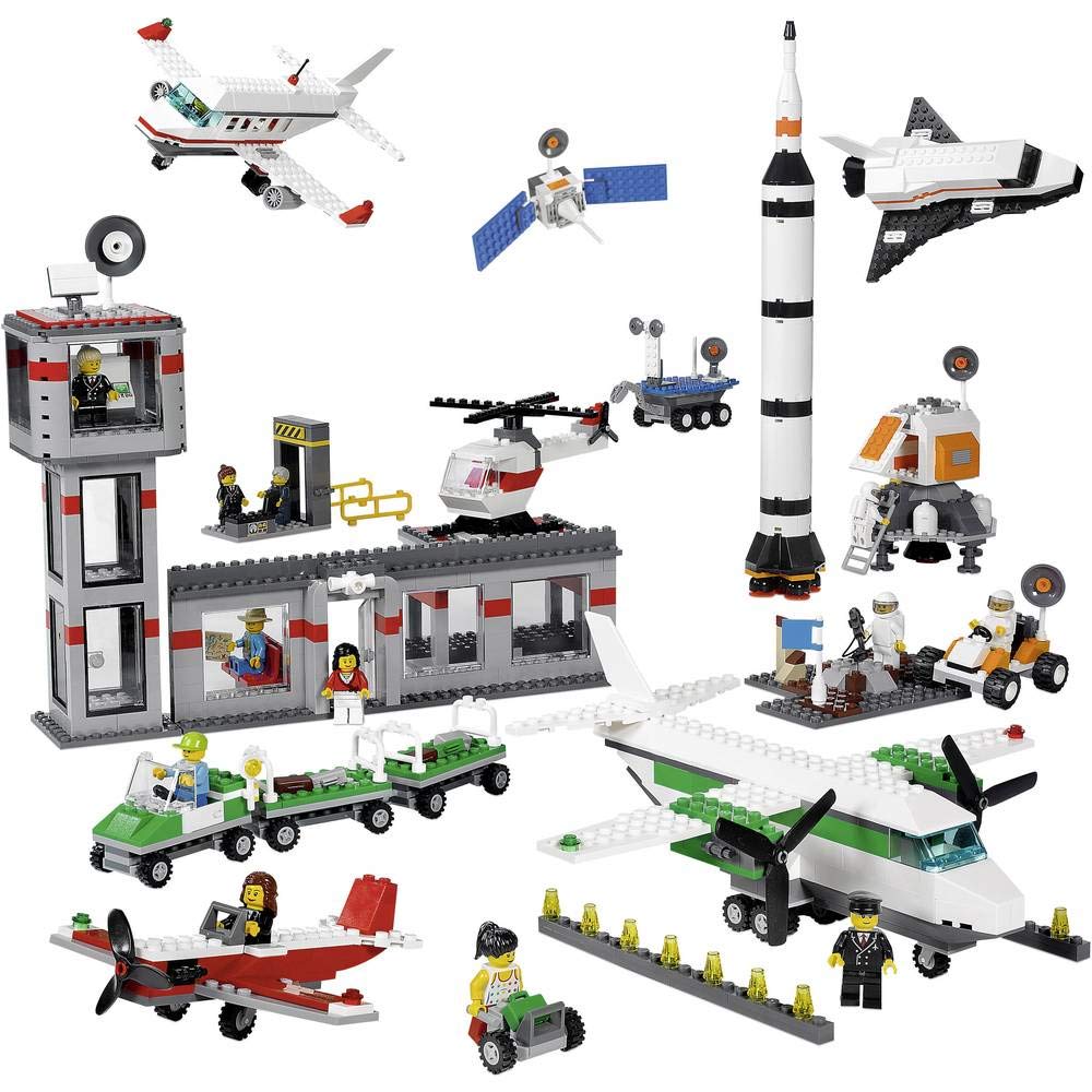 LEGO Space & Airport Building Set - Creative Construction Toy for Kids, STEM Learning, Space Shuttle & Airplane Models - Perfect for Playtime, Birthday Gifts & Educational Activities