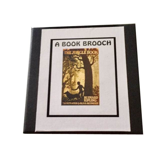 The Jungle Book by Rudyard Kipling - Vintage Miniature Book Brooch Pin - Perfect for Book Lovers, Literary Jewelry Gift, Cosplay & Vintage Fashion Accessories
