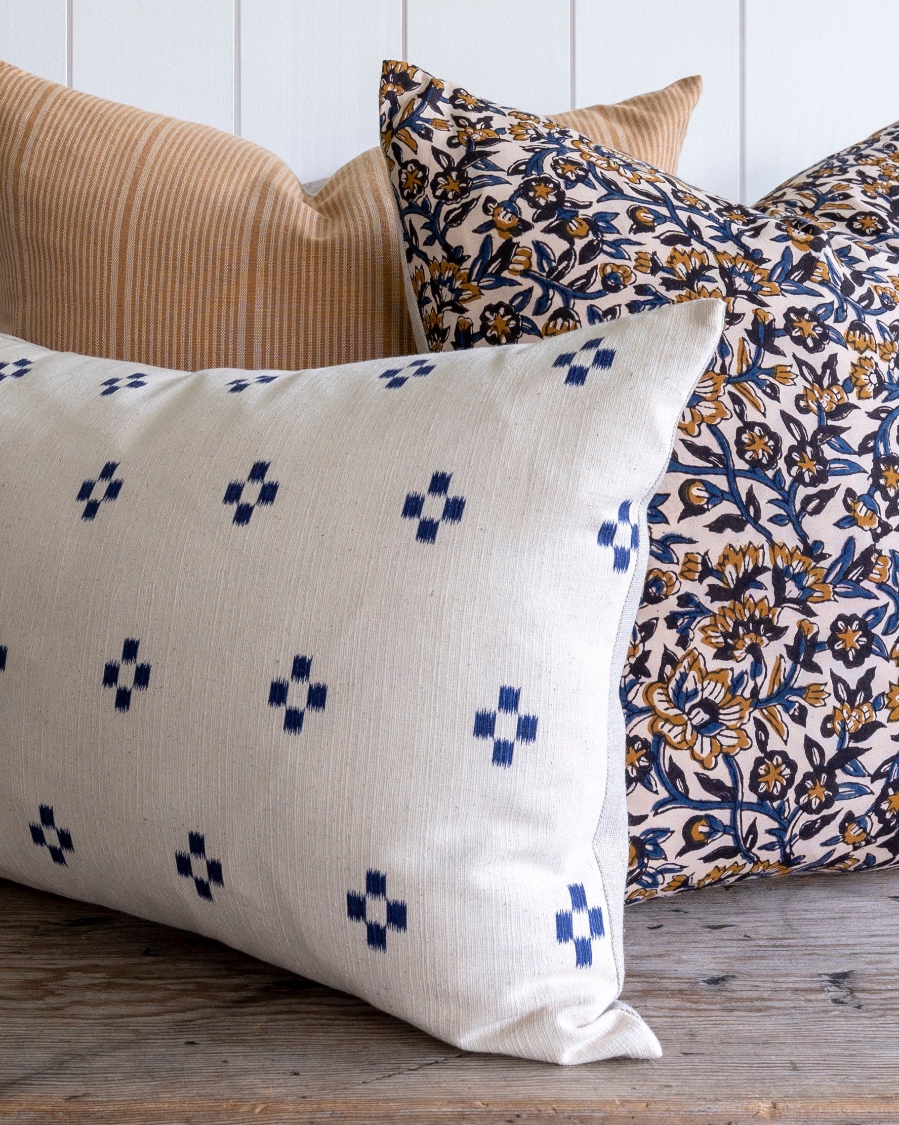 Chiang Mai Native Cotton Pillow Cover - Handmade Organic Cotton Cushion Case - Ready to Ship - Perfect for Bedroom, Living Room & Boho Home Decor