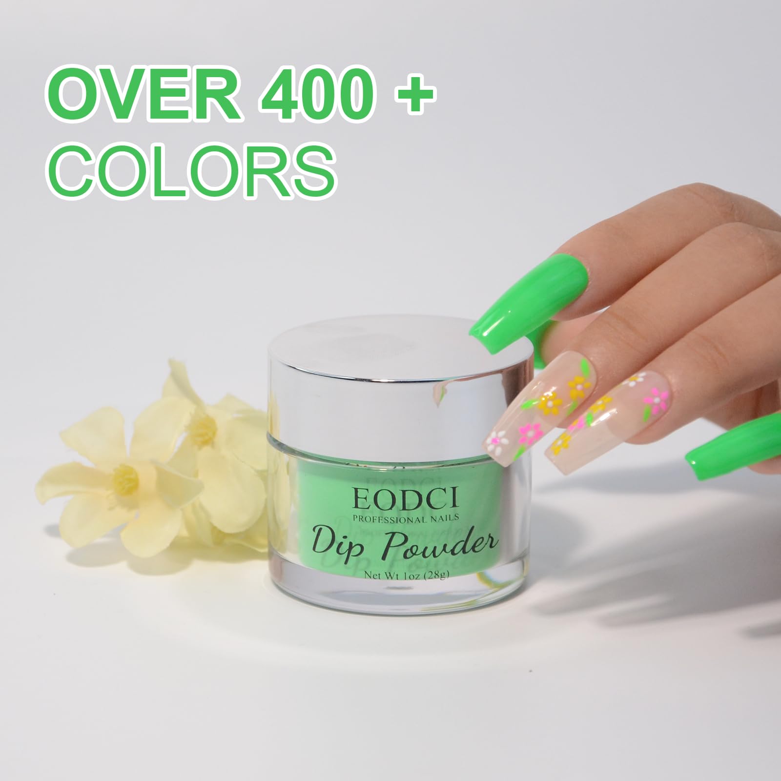 Christmas Green Dip Powder Nails - French Pro Collection System for DIY Manicure at Home, No UV Lamp Needed, Odor-Free & Long-Lasting (1 Oz) - Perfect for Holiday Parties, Salon-Quality Nails & Gift Giving