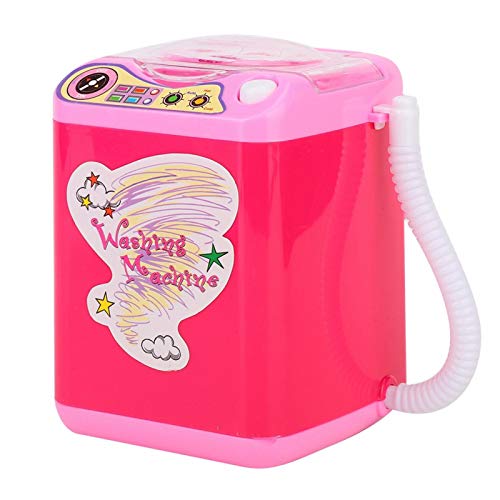 Mini Makeup Brush Cleaner Device - Portable Simulation Washing Machine for Cleaning Cosmetic Brushes (Red) | Perfect for Travel, Home & Professional Makeup Artists | Quick & Hygienic Brush Cleaning Solution