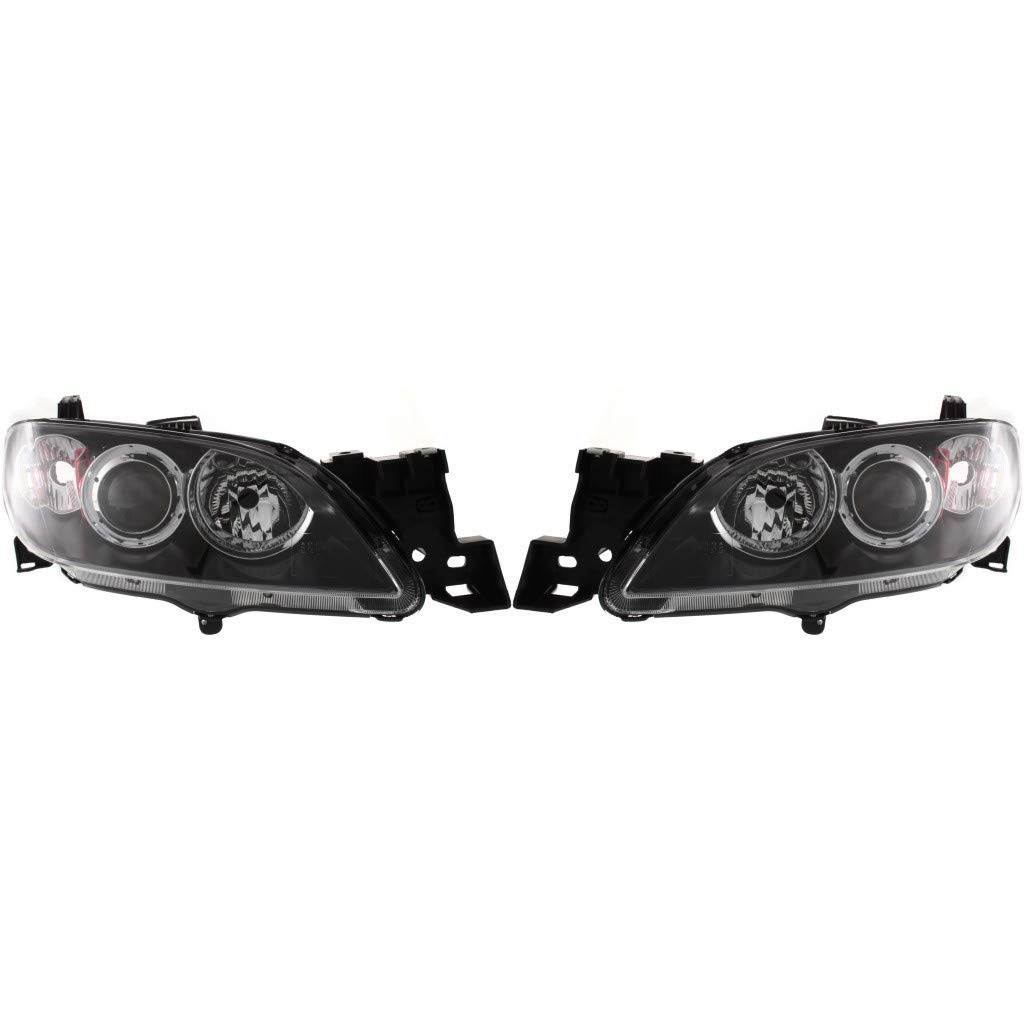 2004-2009 Mazda 3 Headlight Assembly Pair - Driver & Passenger Side Replacement with CAPA Certified MA2518108C - Perfect for Night Driving & Vehicle Restoration