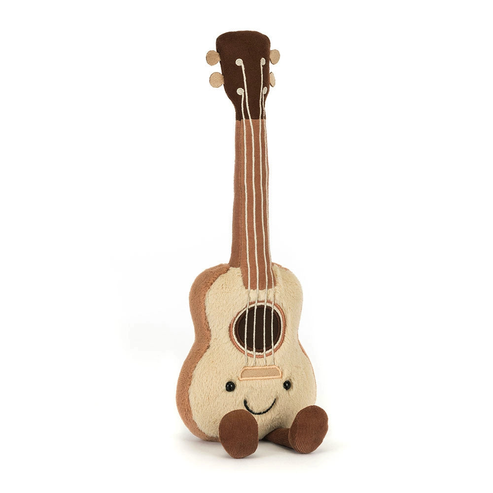 Jellycat Amuseable Ukulele Plush Toy - Soft & Cuddly Musical Instrument Stuffed Animal for Kids & Adults - Perfect Gift for Music Lovers, Birthday & Home Decor