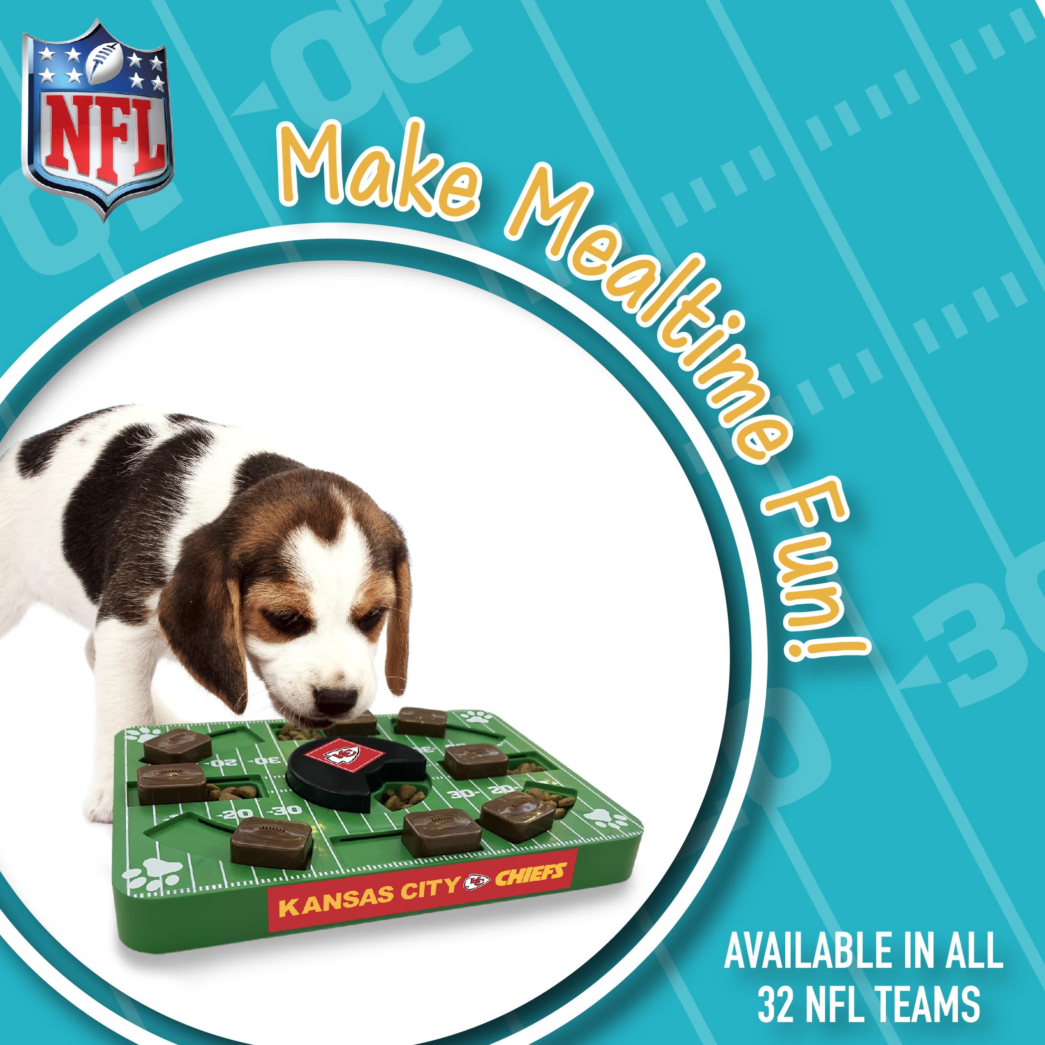 Pets First NFL Kansas City Chiefs Puzzle Toy for Dogs - Interactive Treat Dispensing Puzzle Game for Mental Stimulation | Perfect for Boredom Relief & Training Rewards