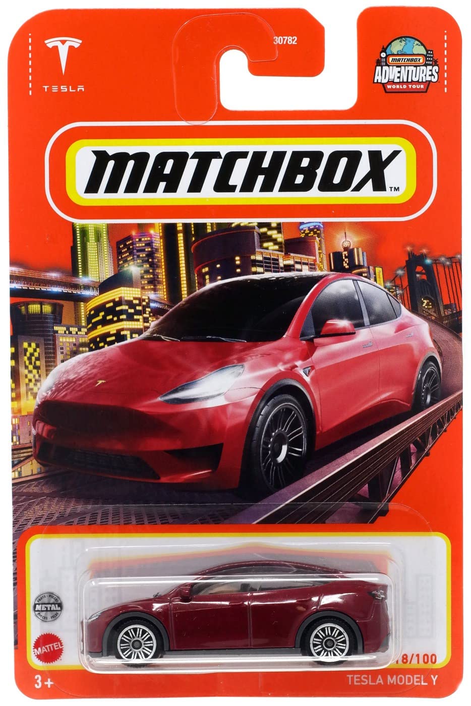 Matchbox Tesla Model Y Die-Cast Toy Car - 1:64 Scale Collectible Model for Kids & Adults - Perfect for Play, Display, and Gift Giving
