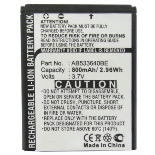 Synergy Digital Replacement Battery for Samsung AB533640BE - 3.7V Li-ion 800mAh Cell Phone Battery | Compatible with Samsung Phones | Perfect for Travel, Work & Emergency Power Backup
