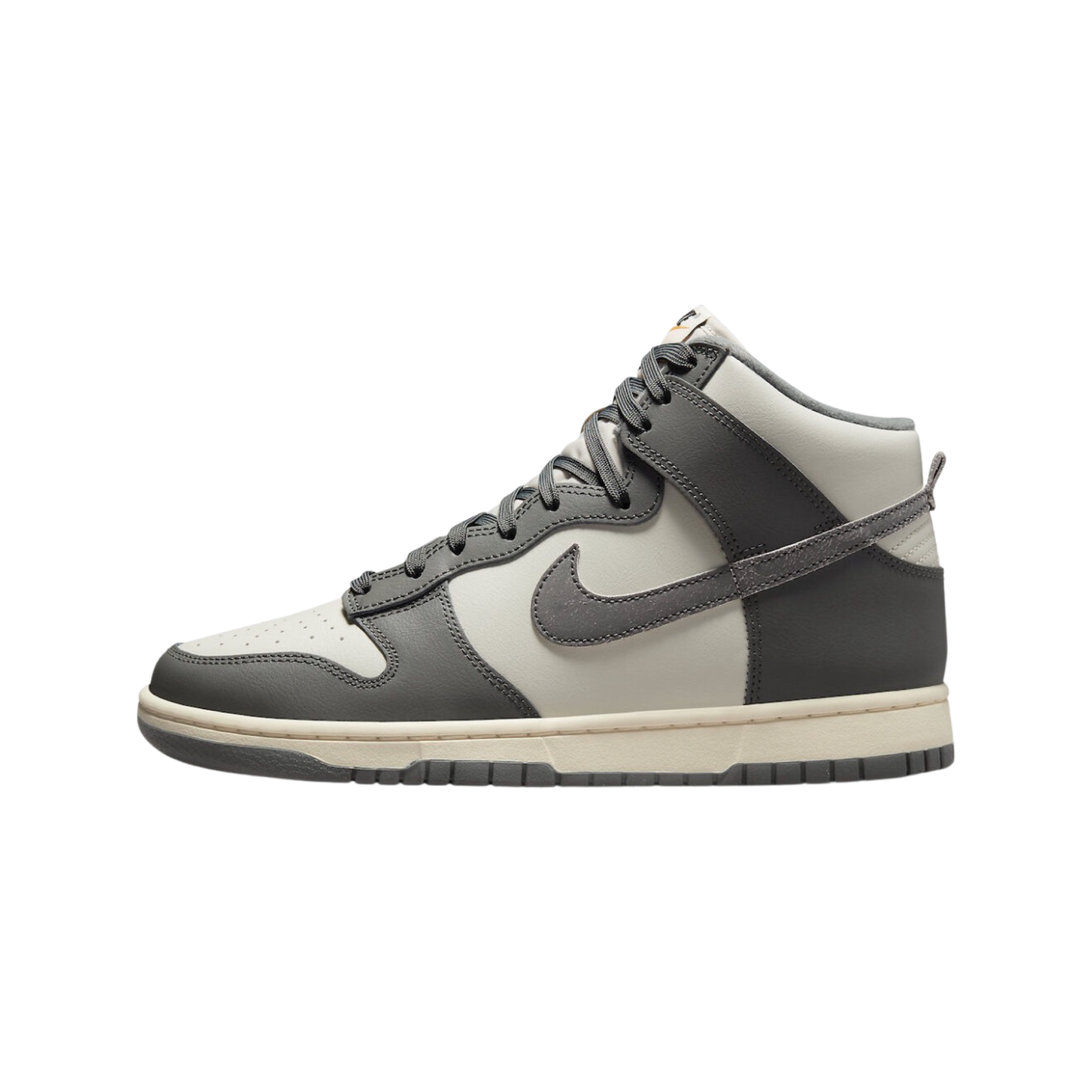 Nike Dunk High Vintage Sneakers in Light Bone Grey - Retro Basketball Shoes for Men & Women - Perfect for Streetwear, Casual Outfits, and Sneaker Collectors