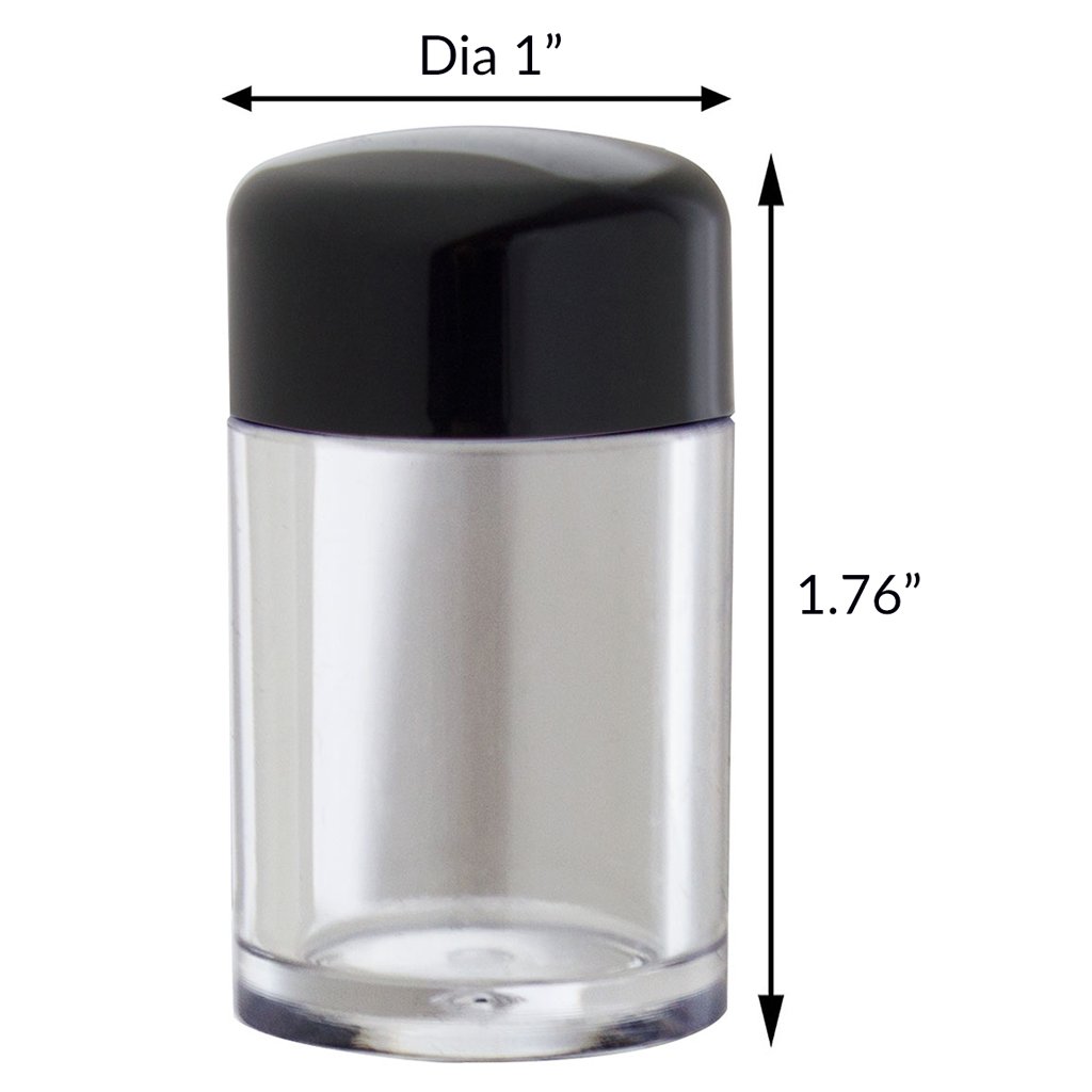 JUVITUS Empty Acrylic Refillable Powder Sifter Jars (6 Pack) - 10ml/10g with Funnel for Loose Cosmetics, Makeup Pigments & Glitters - Perfect for DIY Beauty, Travel & Professional Makeup Kits