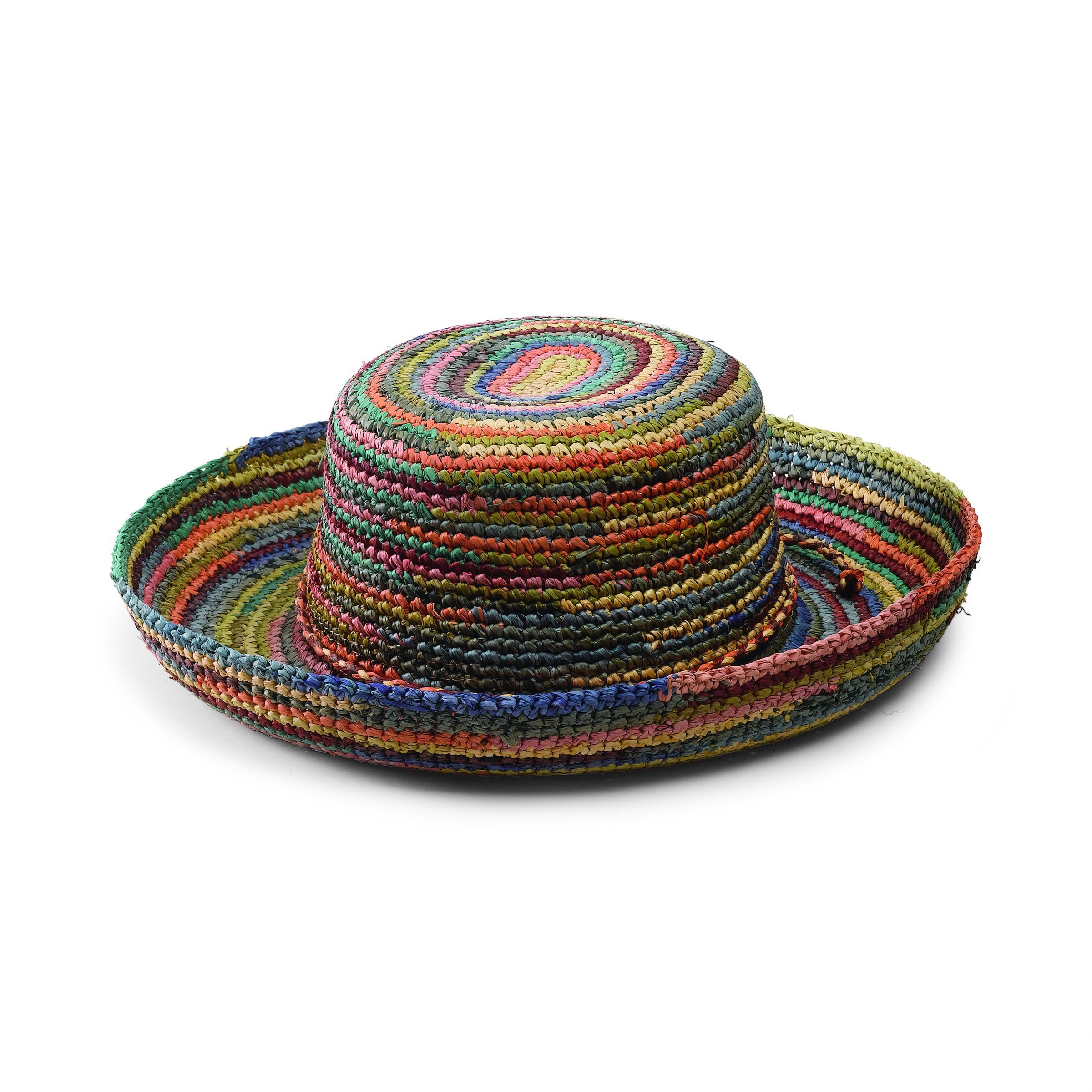 Women's Crocheted Raffia Sun Hat with Wide Kettle Brim - Stylish Summer Beach Hat for Outdoor Activities, Vacations, and Fashion Accessories