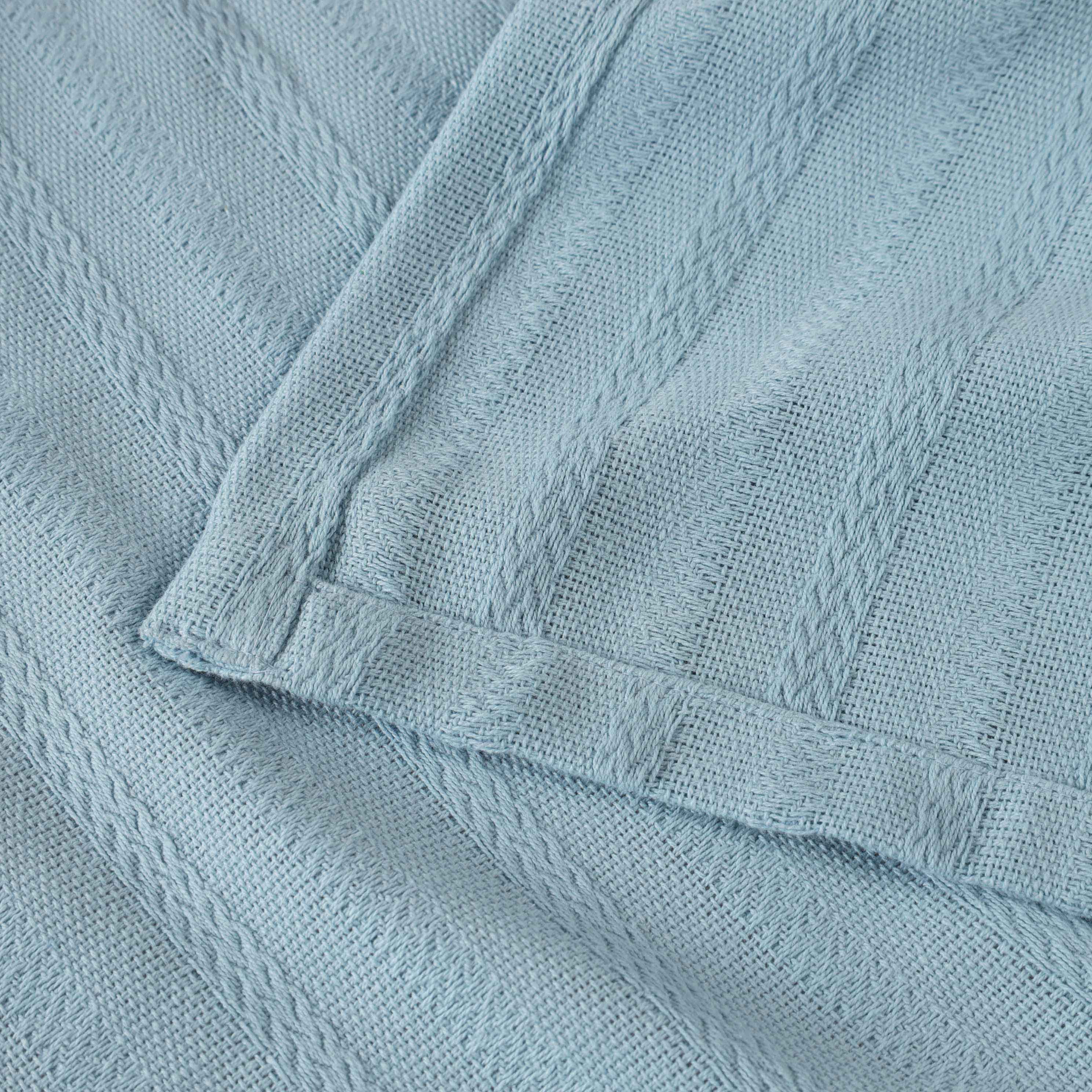 Soft Clara Cotton Textured Striped Lightweight Woven Blanket - Perfect for Sofa, Bed & Outdoor Picnics
