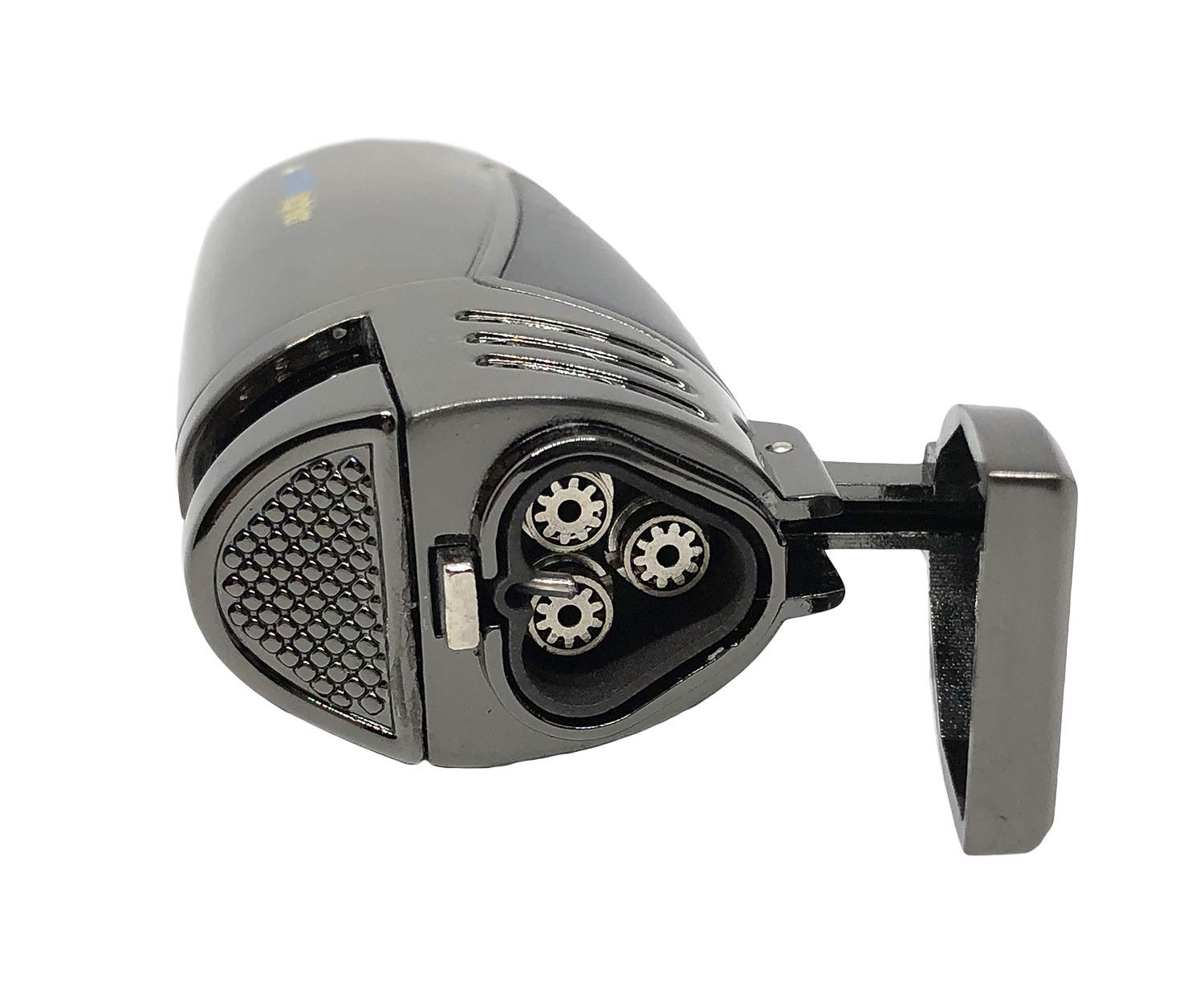 Refillable Butane Triple Torch Lighter - All Metal Body with Gift Box for Cigars & Outdoor Use