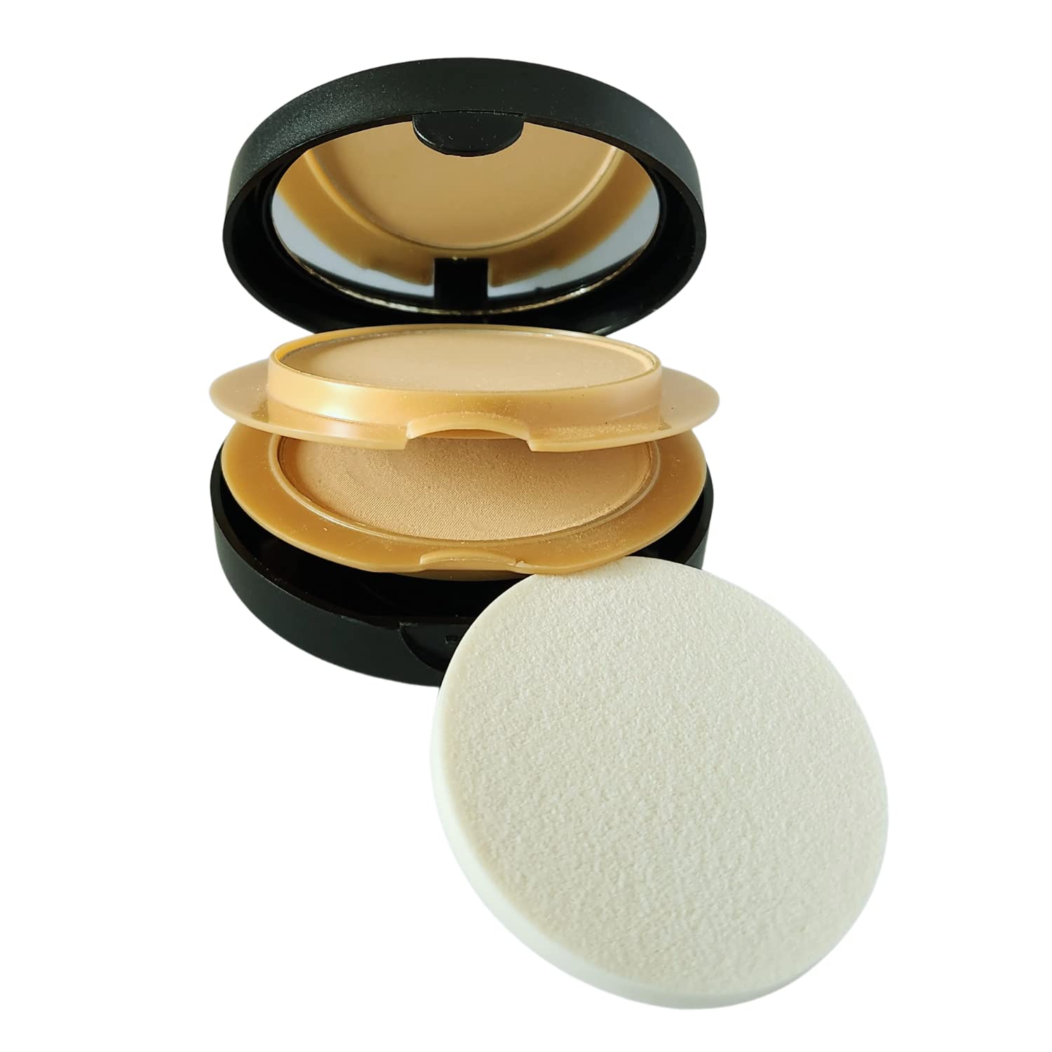 KINDED Matte & Shine 2-in-1 Compact Powder with Vitamin E & SPF 18 - Oil Control, Long Lasting, Waterproof Face Makeup for High Coverage & Shimmer (01 Cream Ivory, 18g) | Perfect for Daily Wear, Special Occasions & Touch-Ups On-The-Go
