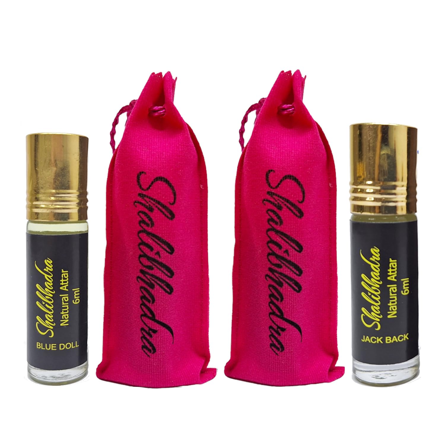 Shalibhadra Combo Bluedoll & Jackback Attar Fragrances – Alcohol-Free, Long-Lasting 24-Hour Roll-On Perfume for Men & Women (6ml, Pack of 2) – Perfect for Daily Wear, Office, Dates & Special Occasions