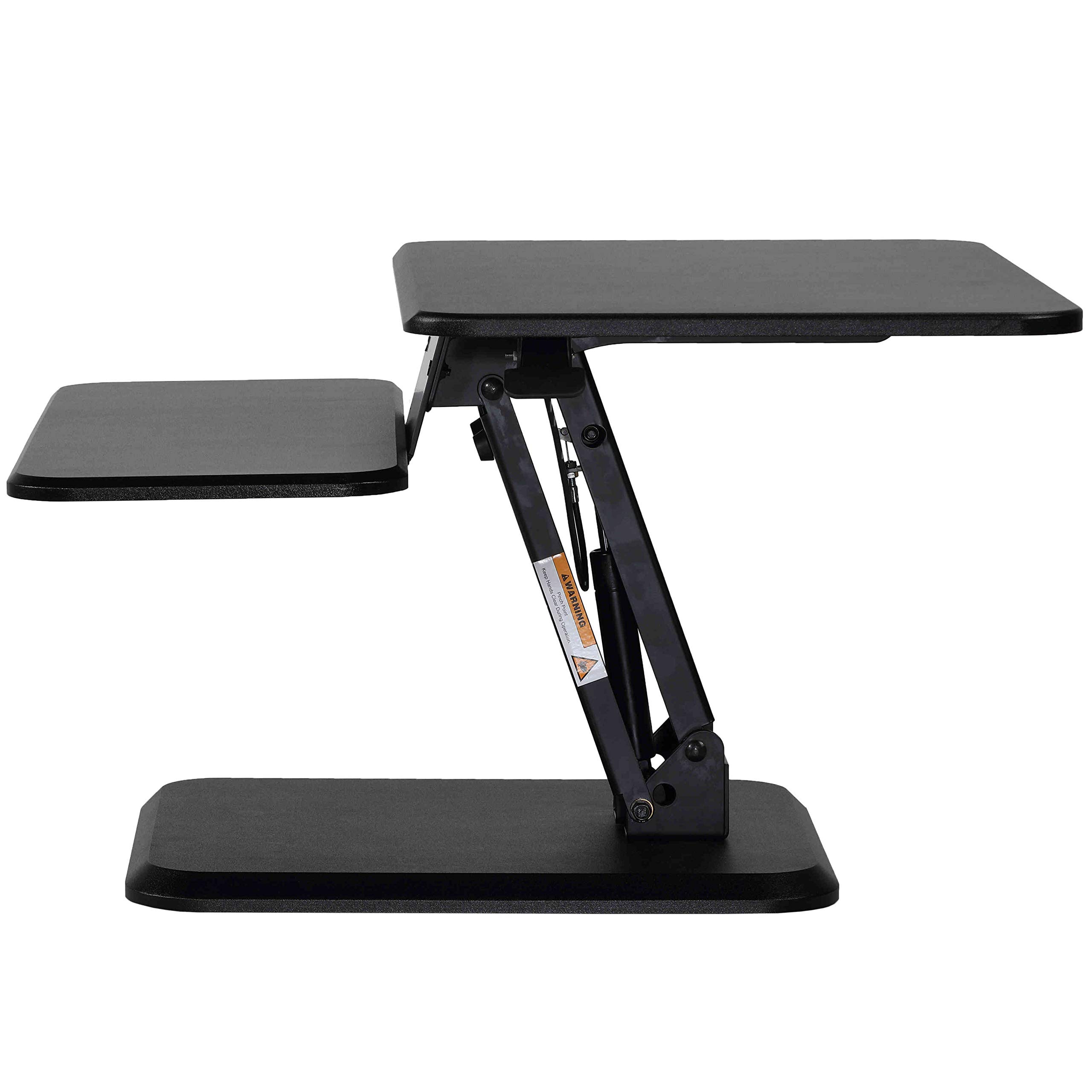 Cortesi Home Orbit Sit to Stand Adjustable Height Desktop Converter Monitor Stand - Ergonomic Workspace Solution for Office & Home, Black - Perfect for Computer, Laptop & Dual Monitor Setup