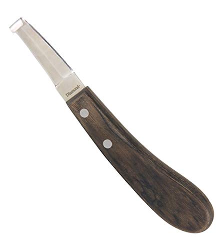 3843 Double Edged Hoof Knife - Professional Farrier Tool for Horse Hoof Trimming & Care | Durable Stainless Steel Blade for Equine Grooming & Maintenance