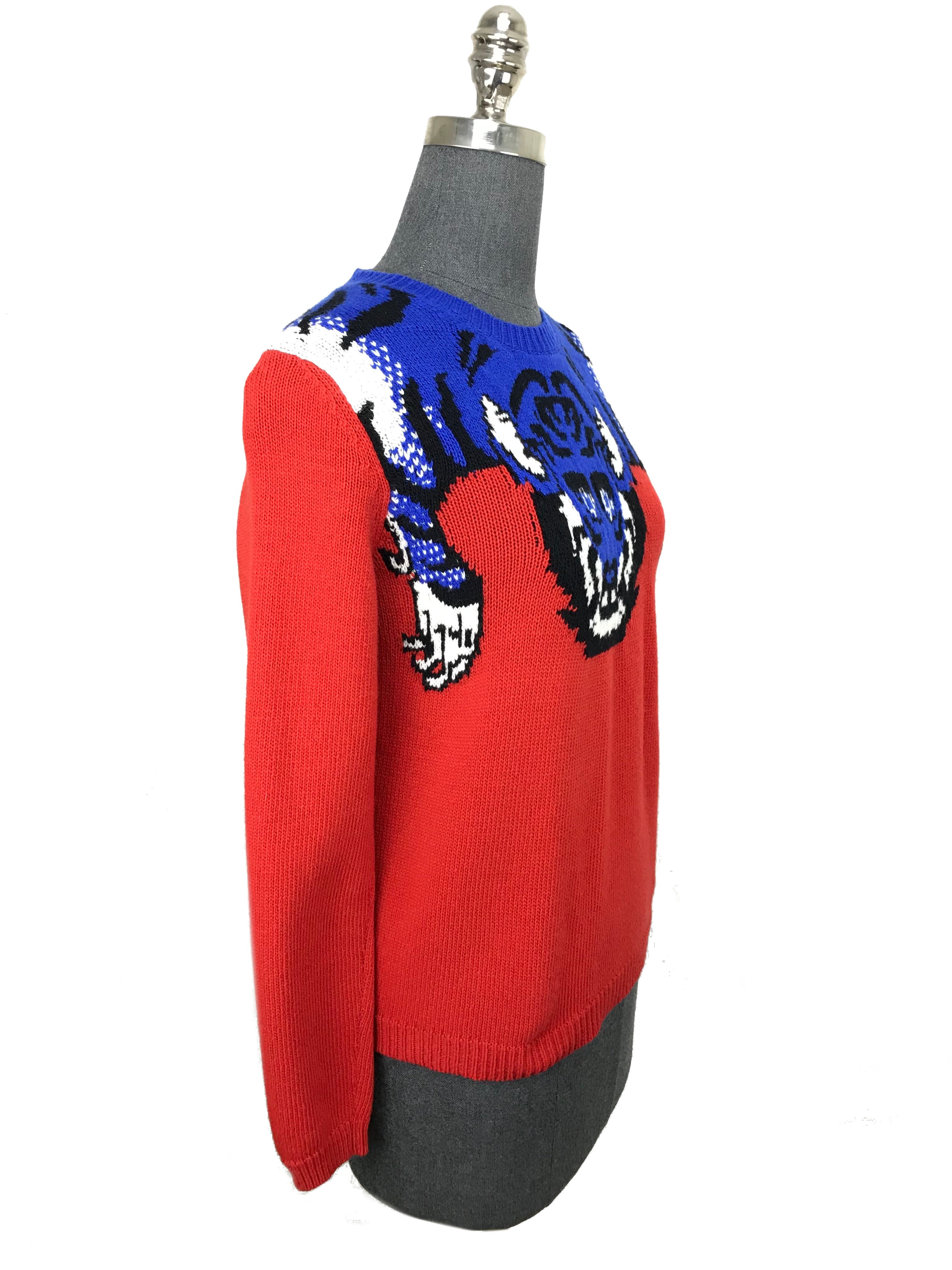 Gucci Tiger Wool Sweater for Women - Size S - New & Authentic - Luxury Winter Knitwear for Casual Outings & Holiday Parties