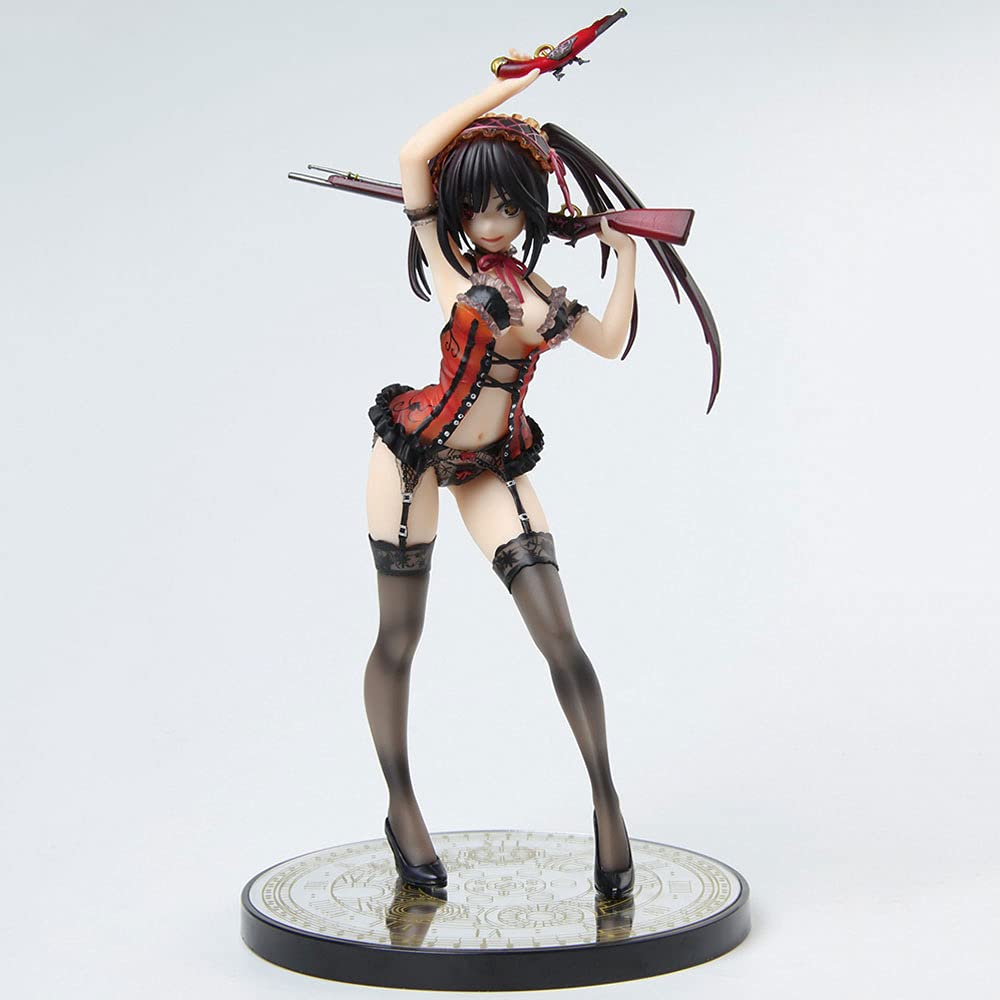 GOECM 24cm Anime Date A Live Tokisaki Kurumi PVC Action Figure - Premium Collectible Doll Model for Anime Fans, Gift for Otaku Culture Enthusiasts | Perfect for Display, Cosplay Inspiration, and Anime Collections