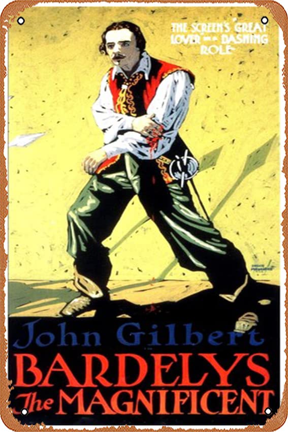 Bardelys the Magnificent Vintage Metal Tin Sign - 12x8 Inch Retro Movie Poster for Wall Decor | Perfect for Bars, Coffee Shops, Man Caves & Home Theater Decor | Classic Film Memorabilia Gift for Movie Lovers