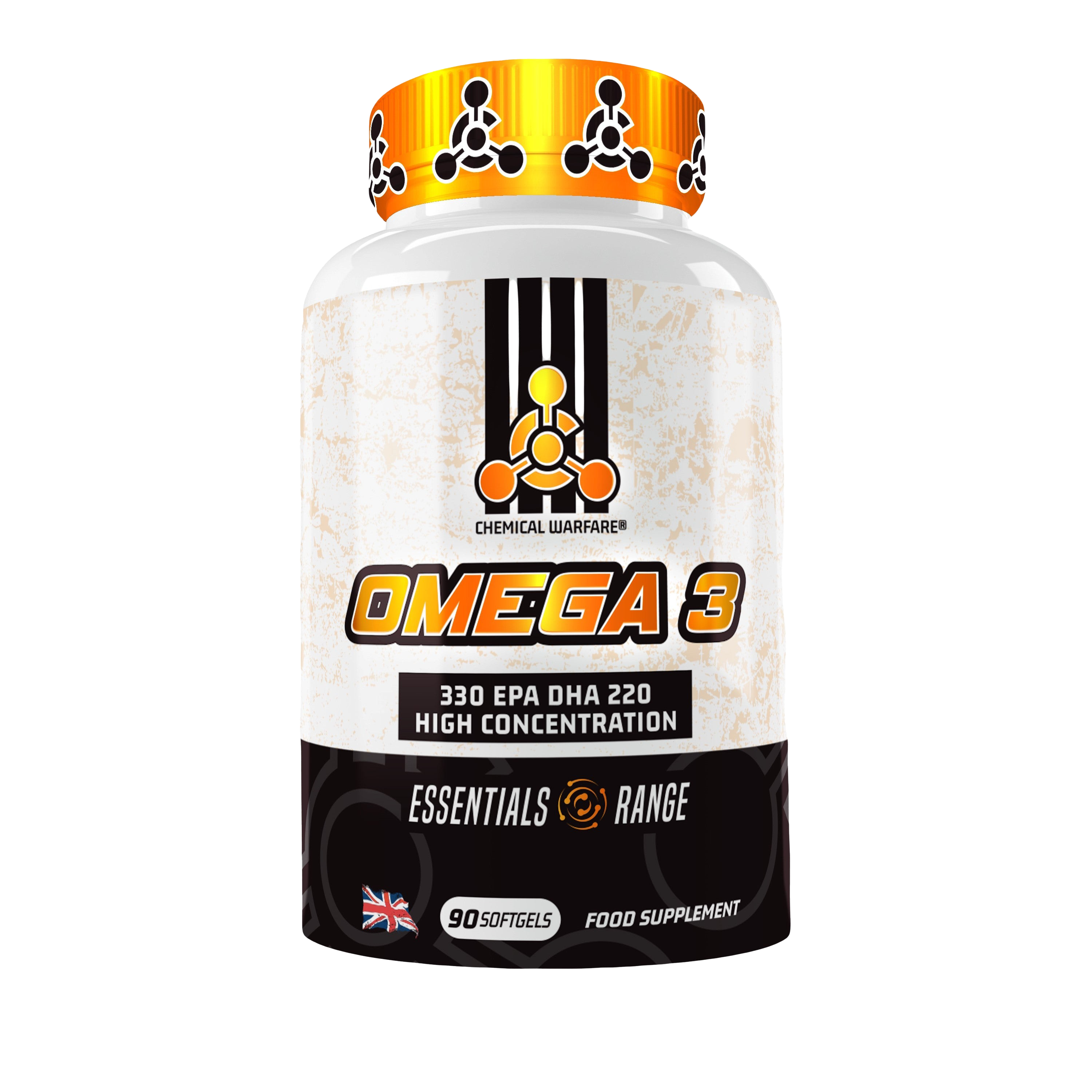 Chemical Warfare Omega 3 Fish Oil Supplement - 90 Softgels for Heart, Brain & Joint Health | Supports Immune System & Reduces Inflammation | Perfect for Athletes, Seniors & Busy Professionals