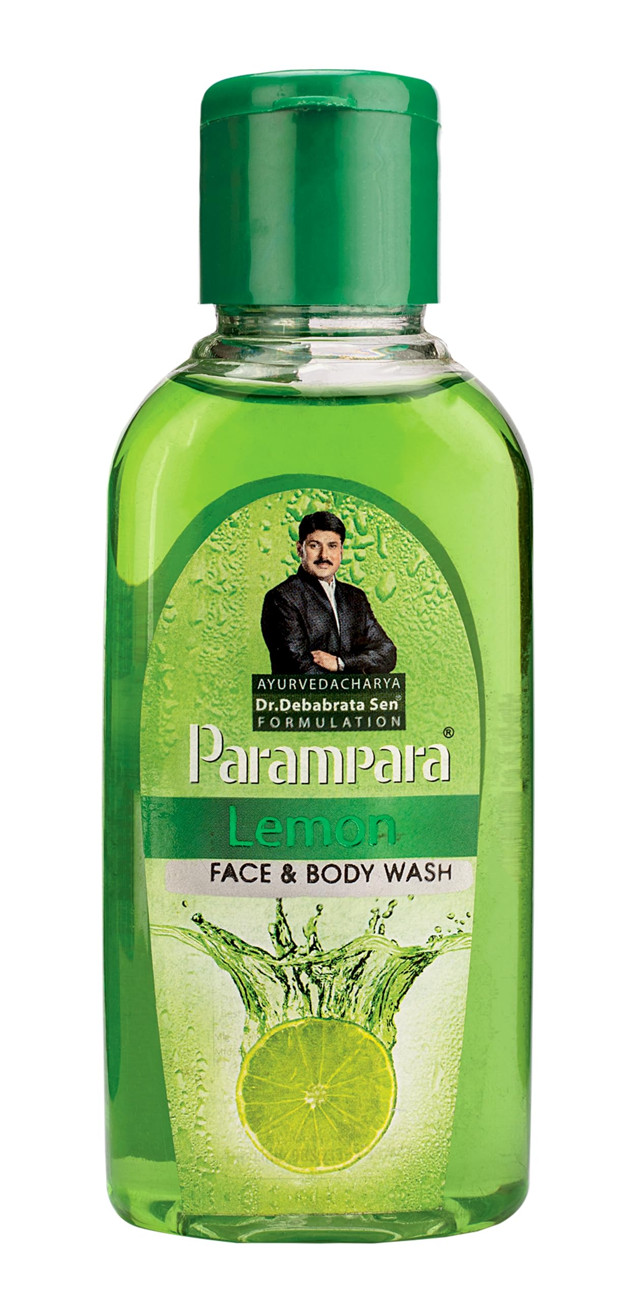 Parampara Ayurvedic Lemon Face & Body Wash with Vitamin C & Neem - Brightening & Cleansing Gel for Men & Women | Soap-Free, Hydrating Formula | Deep Cleanses & Nourishes Skin | 100ml | Perfect for Daily Skincare & Post-Workout Refreshment