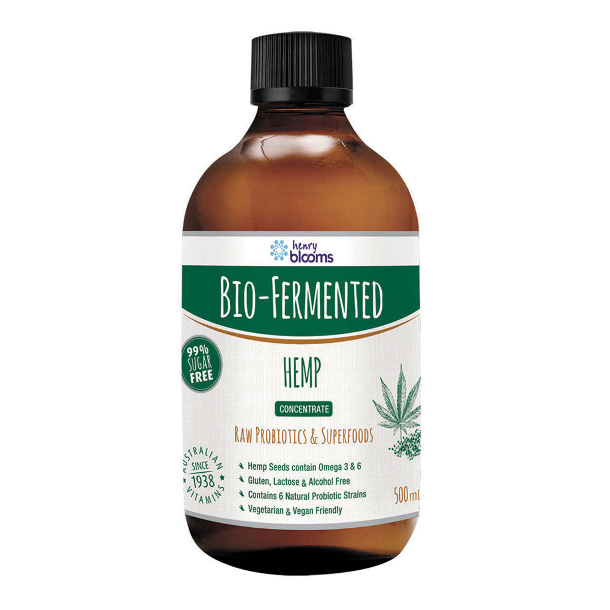 Premium Organic Bio Fermented Hemp Oil Concentrate 500ml - Natural Pain Relief & Stress Support for Wellness, Skin Care & Aromatherapy