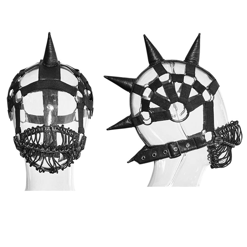 Steampunk Rider Sling Rope Mask - Black Gothic Cosplay Mask for Winter Riding, Anime Conventions & Masquerade Balls | Perfect for Halloween, LARP & Themed Parties