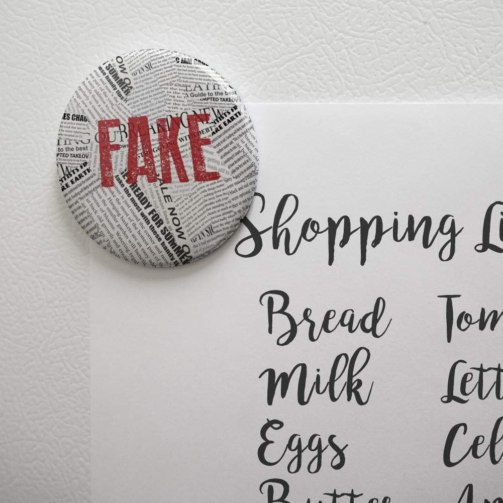 Donald Trump Fake News Refrigerator Magnet - Funny Political Kitchen Decor for Fridge, Office & Lockers - Great Gift for Trump Supporters & Political Satire Fans