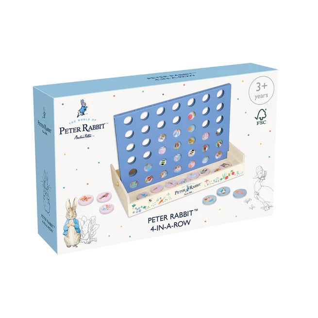 Peter Rabbit 4 In A Row Board Game - Classic Family Strategy Game for Kids & Adults - Perfect for Family Game Nights, Birthday Parties & Indoor Activities