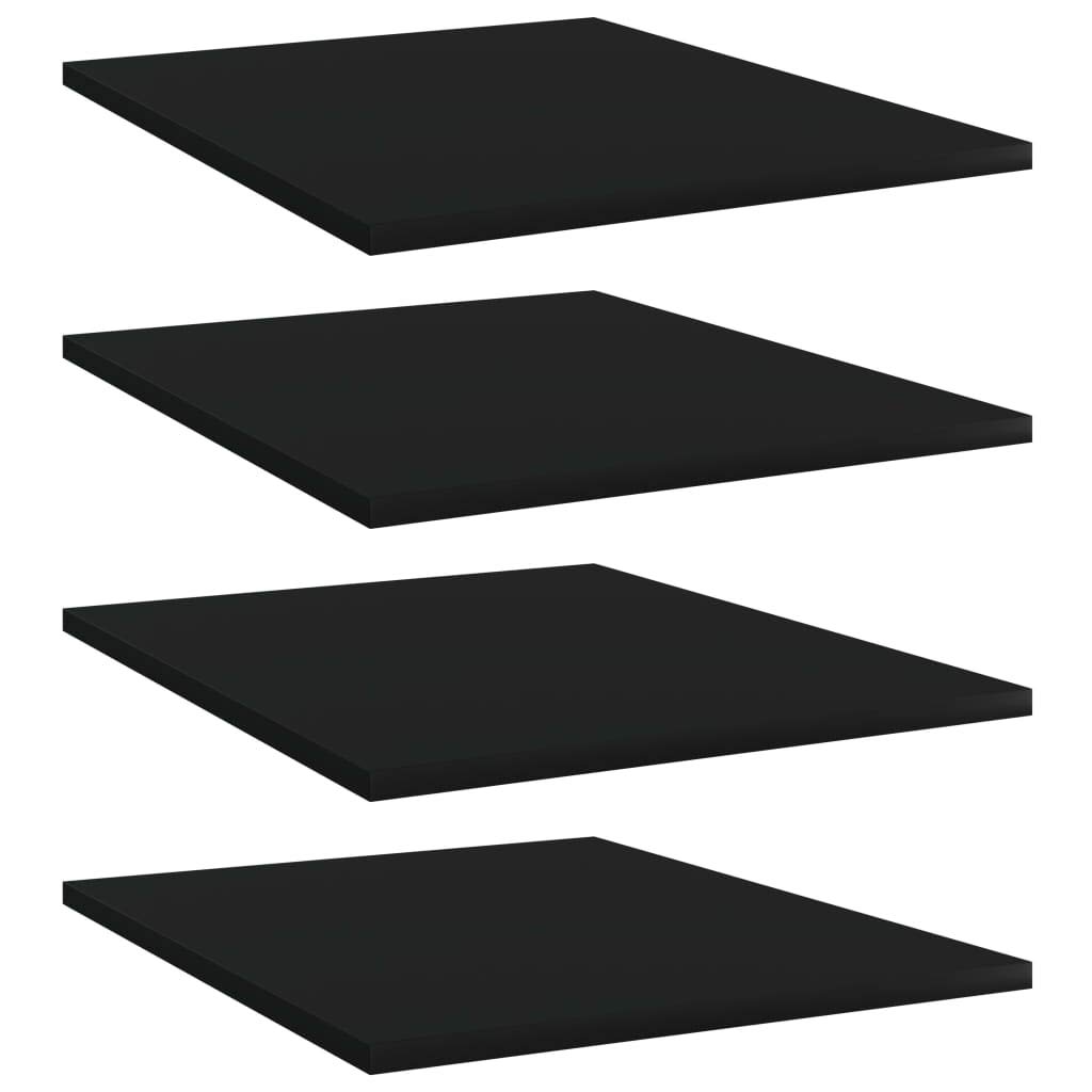 Unfade Memory Bookshelf Organizer - 4 Pack Black Chipboard Shelves 15.7
