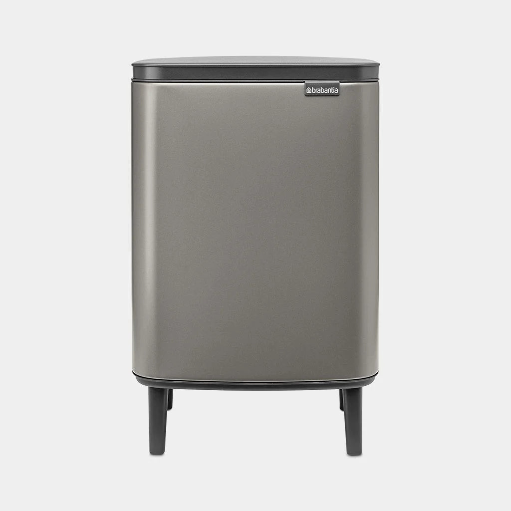 12L Stainless Steel Trash Can with Lid - Modern Kitchen Waste Bin for Home, Office, or Bathroom Use
