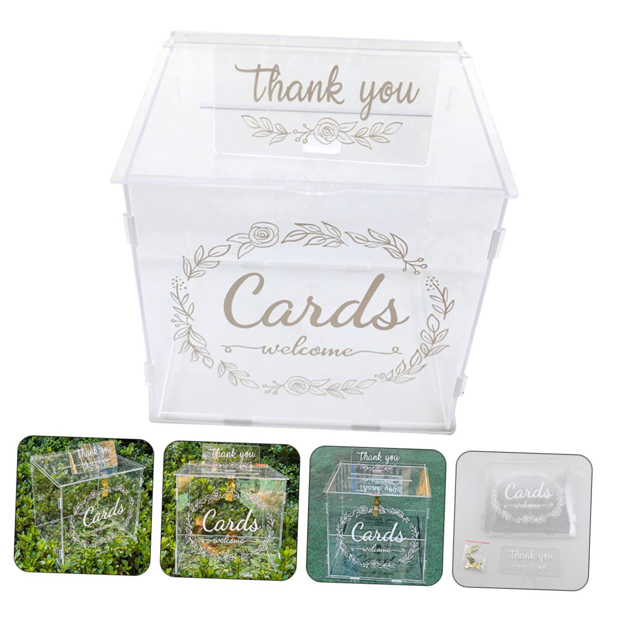 Elegant Acrylic Wedding Card Box - Money Gift Holder for Wedding Reception Decorations | Perfect for Bridal Showers, Anniversaries & Special Events