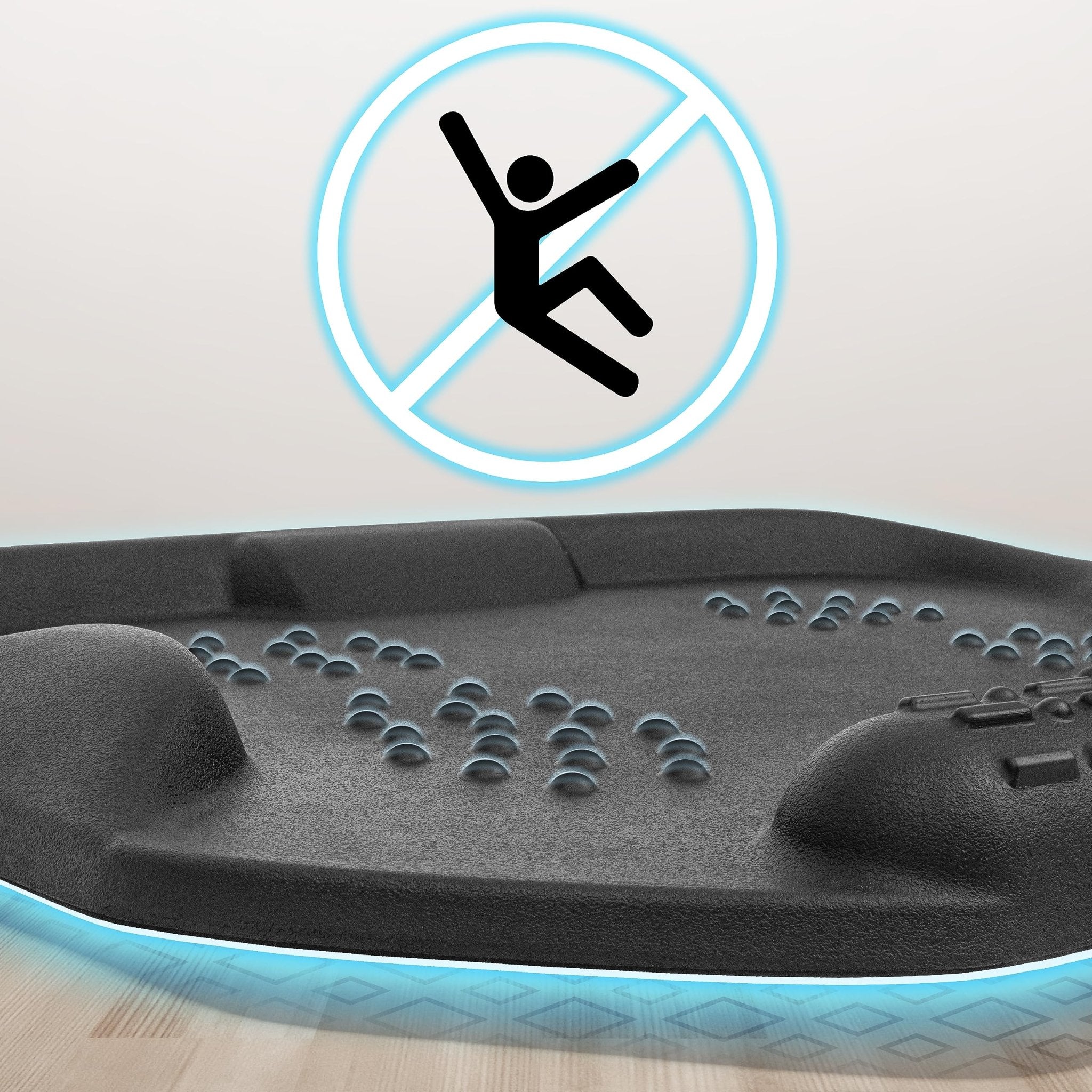 Duronic Anti Fatigue Mat FT01 - Extra Large Ergonomic Standing Desk Mat for Office & Home, Foot Pain Relief with Massage & Acupressure Points - Black - Perfect for Standing Workstations, Kitchen & Home Office Use