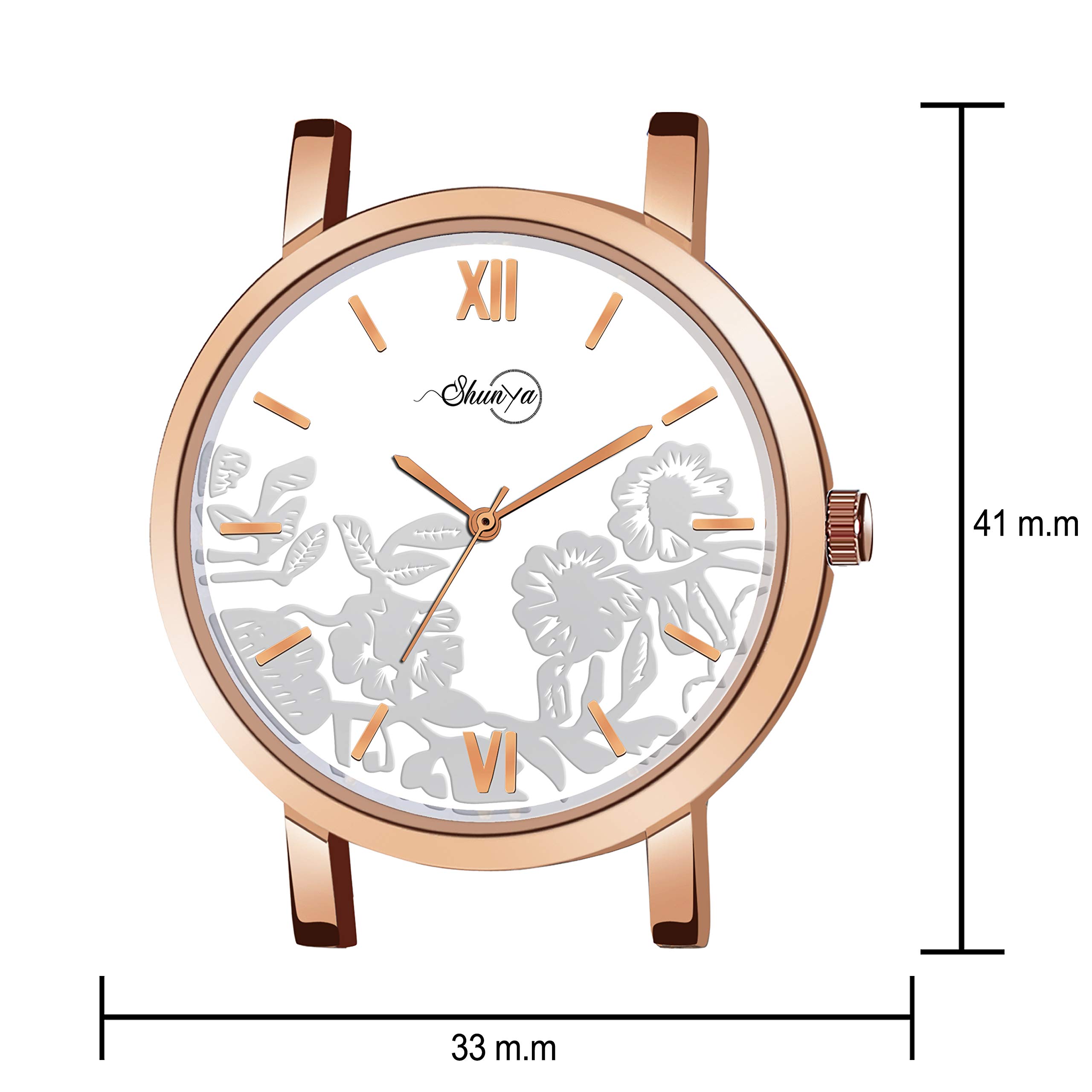 Shunya Stylish Analog Watch for Women - White Leather Strap, Minimalist Dial Design - Perfect for Office Wear, Casual Outfits & Special Occasions