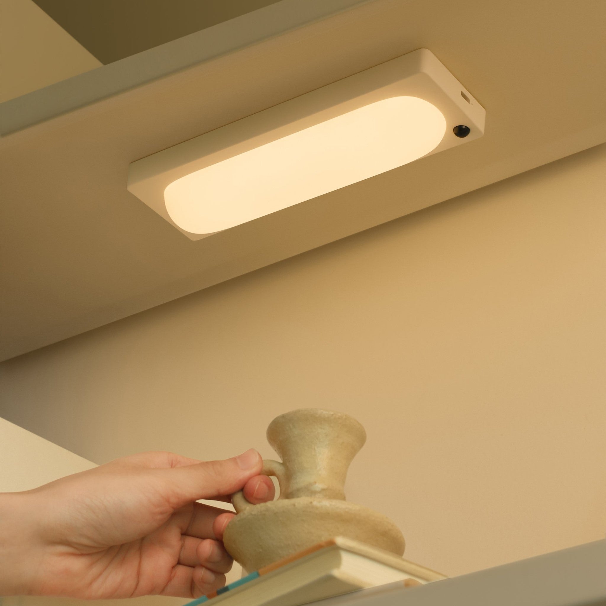 OSC Bar Sensor Lamp - White LED Motion Activated Light for Closets, Hallways & Staircases - Energy Efficient Night Light