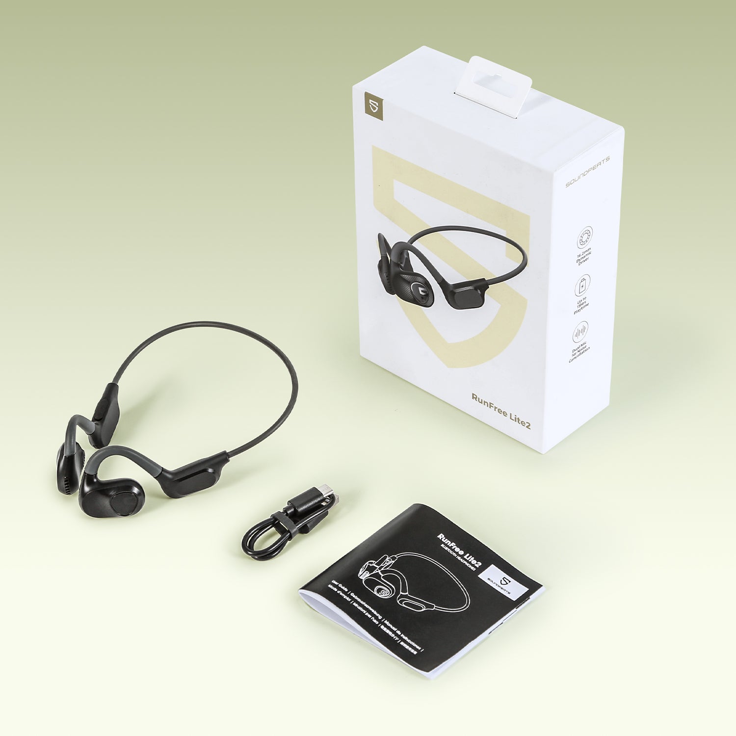 RunFree Lite2 Bluetooth Air Conduction Sport Headphones - Wireless Open-Ear Headset for Running, Cycling & Gym Workouts - Sweatproof & Lightweight Design for Active Lifestyles