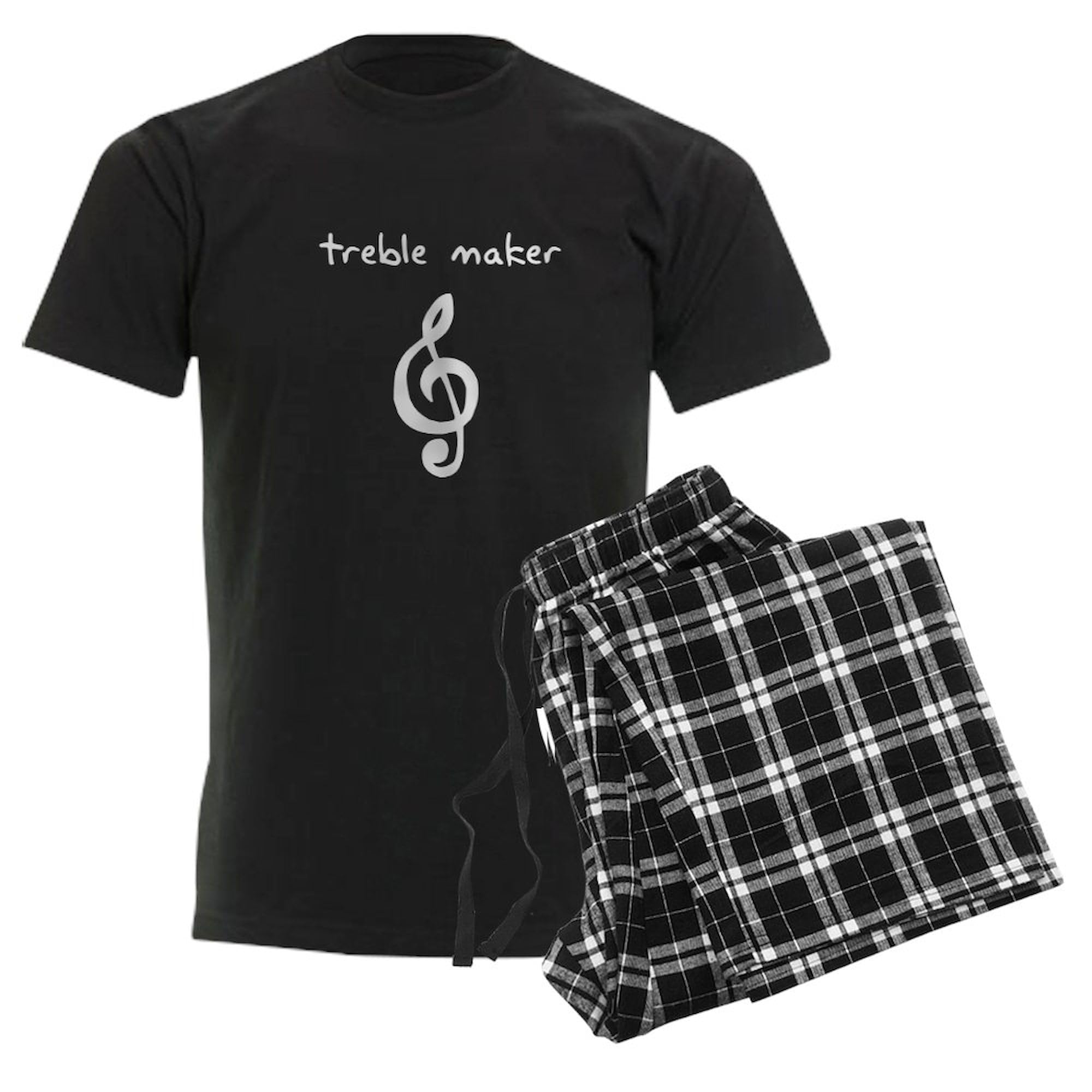 Treble Maker Men's Dark Pajama Set - Comfortable Sleepwear for Music Lovers | Cozy Cotton PJs for Lounge & Sleep | Perfect Gift for Musicians & Music Teachers