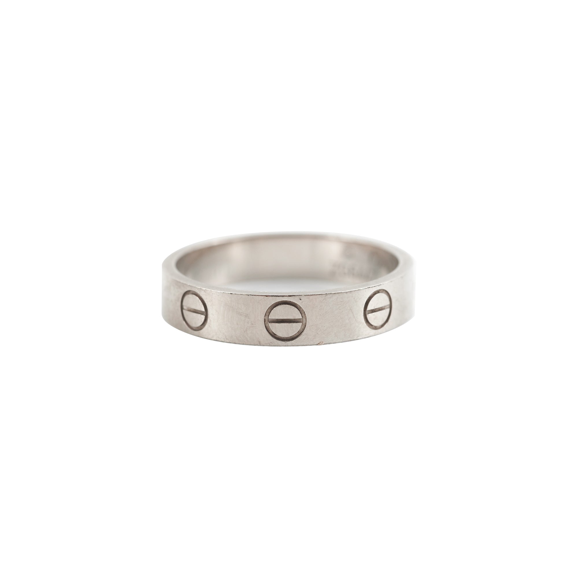Cartier Love Wedding Band Ring - 18K White Gold Size 50 for Women & Men - Perfect for Engagement, Anniversary & Special Occasion Gifts