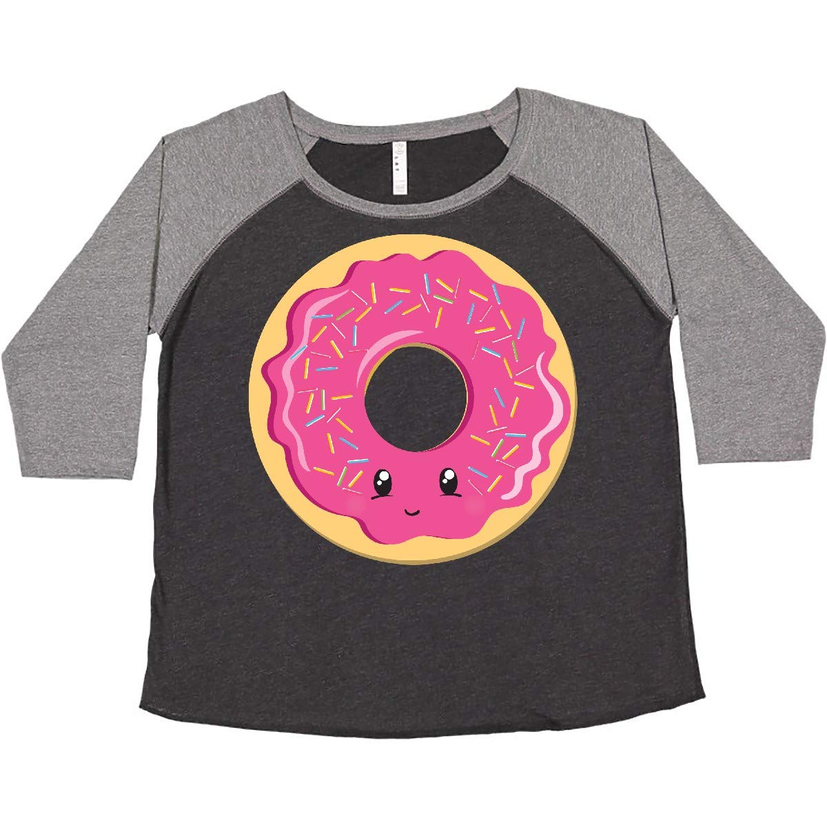 Inktastic Hot Pink Donut Women's Plus Size T-Shirt - Cute Graphic Tee for Casual Wear, Lounge & Donut Lovers