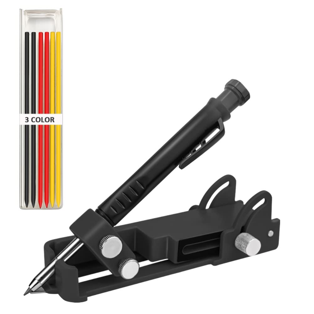 Boxwizard Multi-Function Aluminum Alloy Scribing Tool - Carpenter Pencil, Woodworking Scriber Gauge & Line Marker for DIY Projects, Construction & Precision Measuring | Perfect for Woodworking, Carpentry & Metalworking