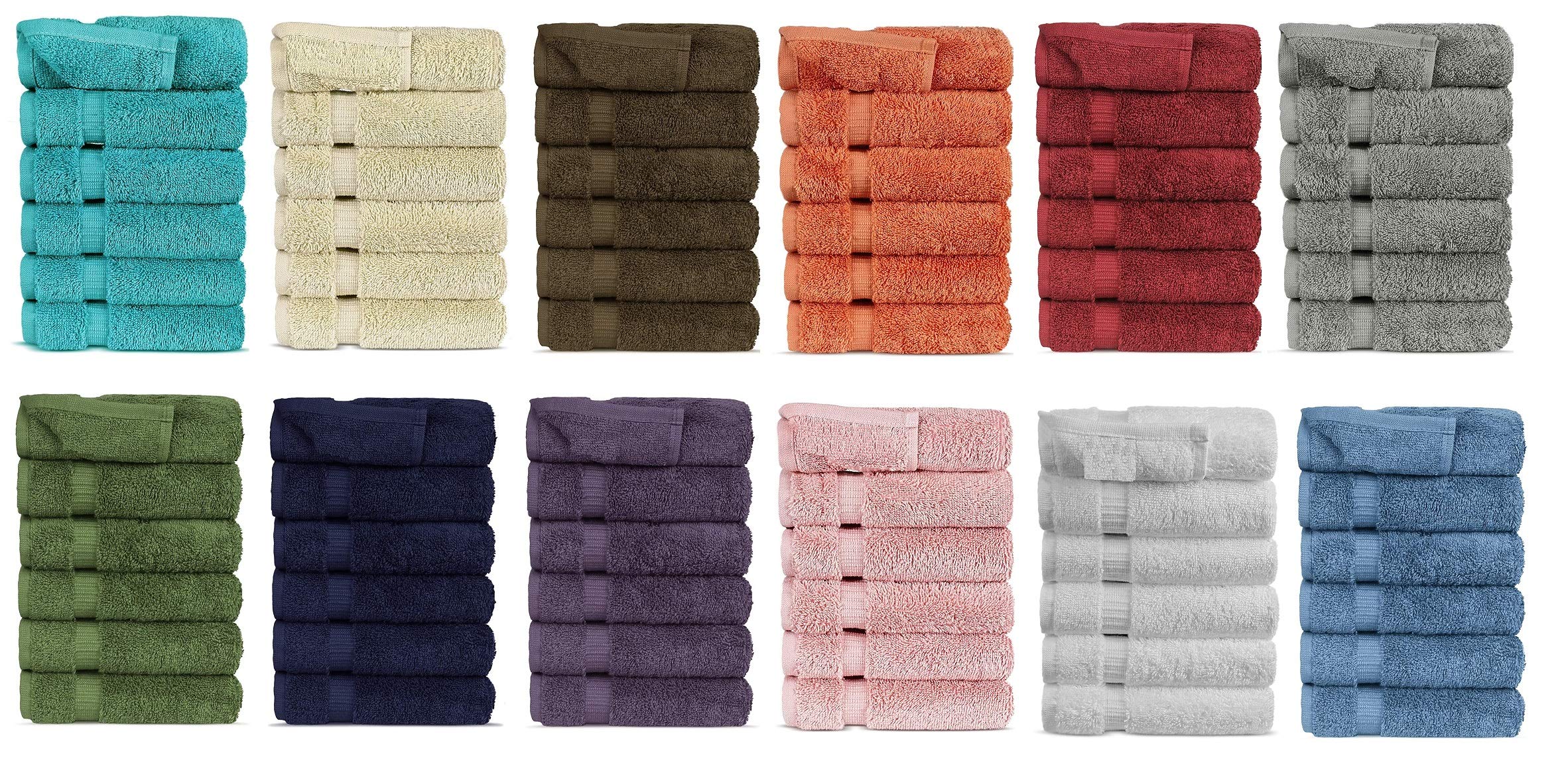 Premium 4-Piece Turkish Luxury Hotel & Spa Kitchen & Hand Towel Set - 16x30 Inches, Ultra Absorbent, Quick Dry (Navy Blue) - Perfect for Bathroom, Kitchen, Spa & Luxury Home Decor