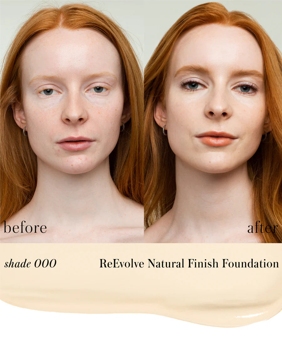 ReEvolve Natural Finish Foundation - Vegan, Cruelty-Free & Lightweight for Flawless Coverage | Perfect for Daily Wear & Special Occasions