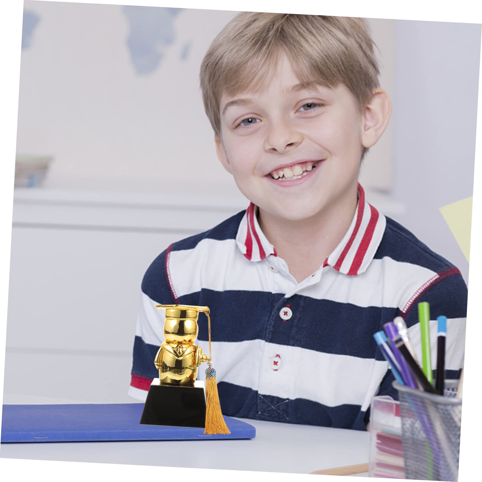 SWAYVES 3-Piece Gold Soccer Trophy Cup Set - Sports Awards for Kids, Champions, and Soccer Teams - Perfect for Birthday Parties, School Events & Soccer Tournaments