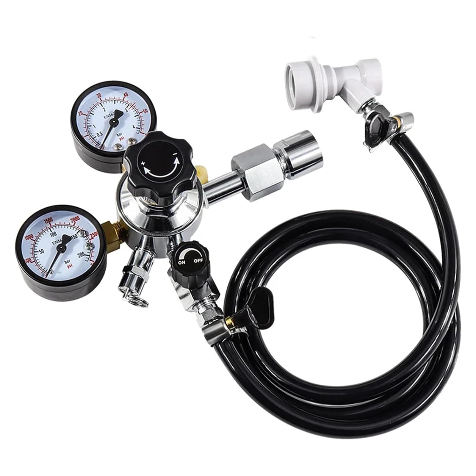 Home Brew Beer CO2 Regulator with Pressure Relief Valve, 5/16
