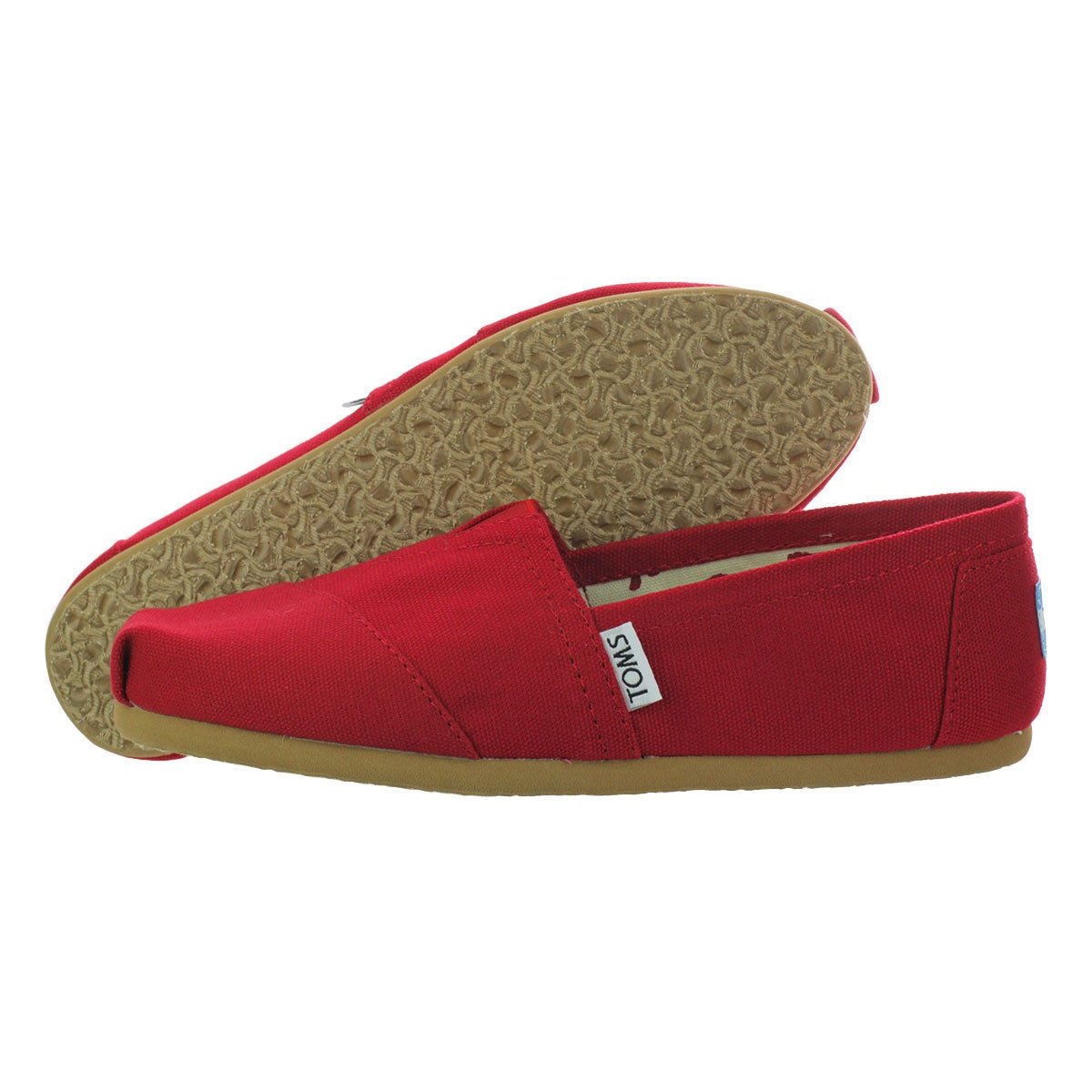 Toms Women's Canvas Classic Red Slip-On Shoes 001001B07-RED | Comfortable Casual Loafers for Women | Perfect for Everyday Wear, Work & Travel