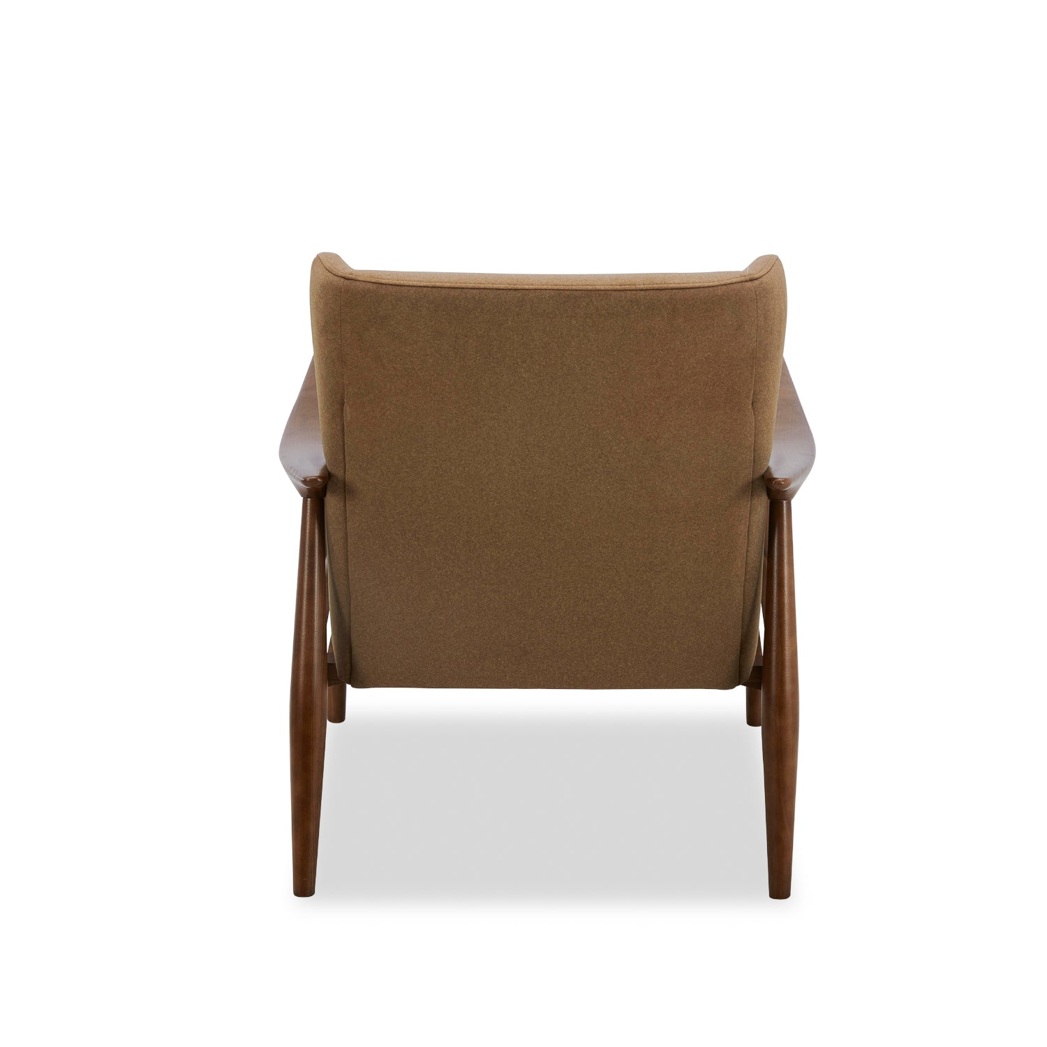 Nevis Lounge Chair - Tawny Brown Matte Velvet Upholstered Accent Chair for Living Room, Bedroom & Office | Modern Comfortable Seating for Relaxing & Reading