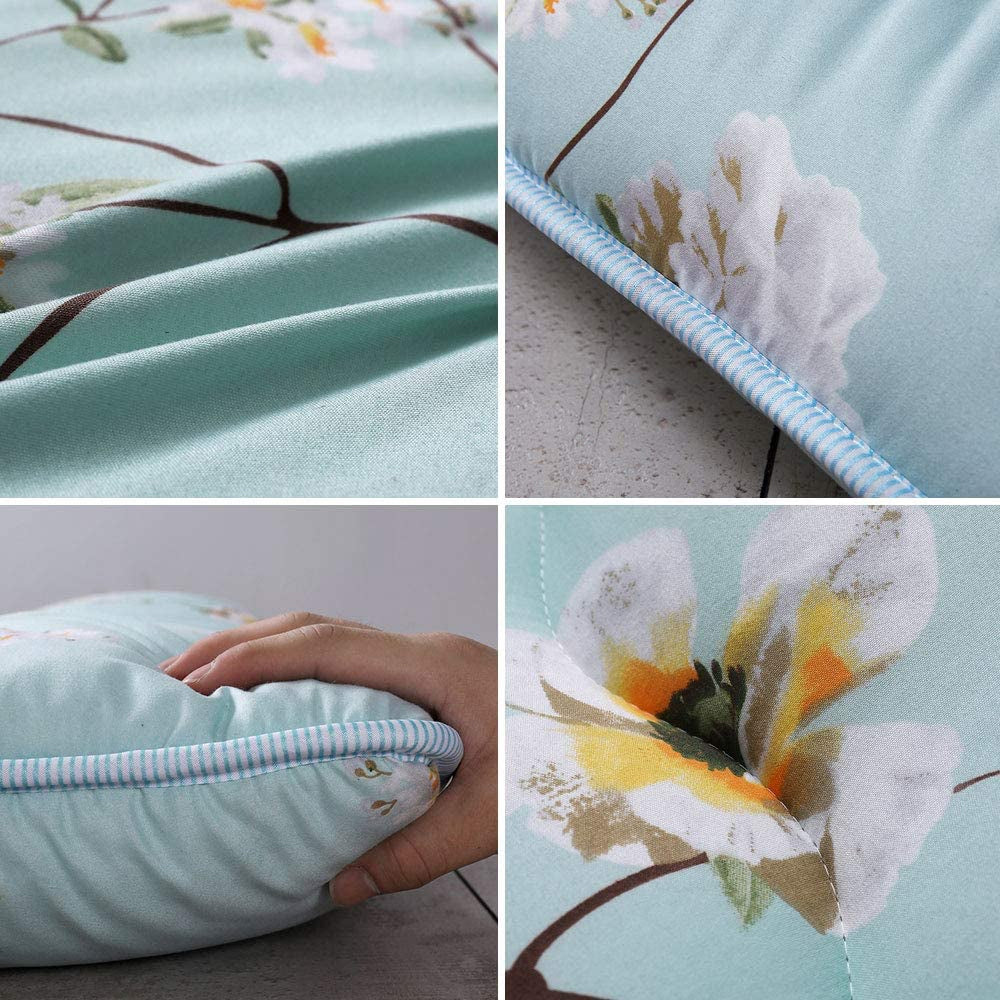 MAXYOYO Floor Mattress - Japanese Futon Mattress with Floral Print | Comfortable Sleeping Pad for Guest Beds, Camping & Home Yoga