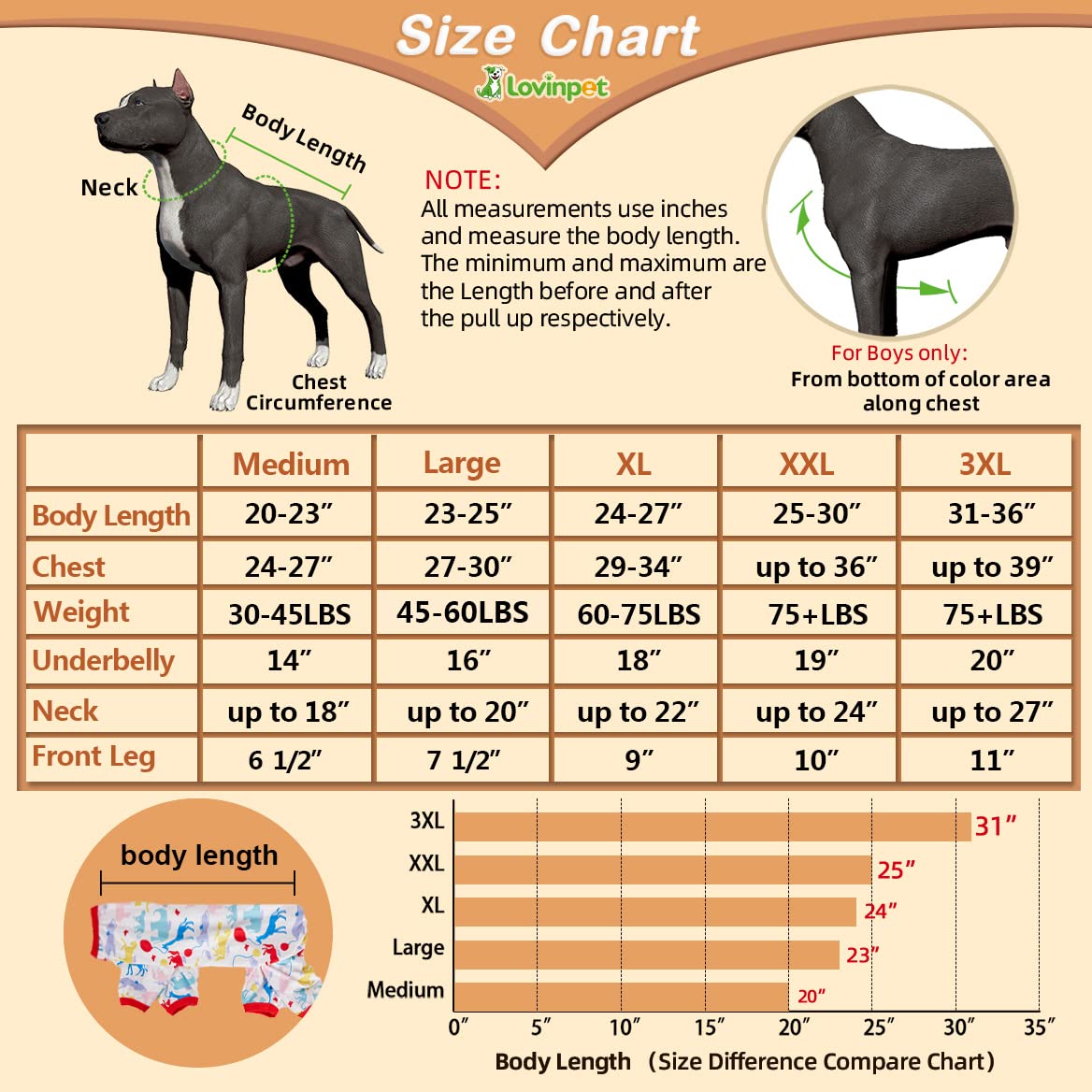 LovinPet Large Dog Pajamas for Giant Breeds - Soft Lightweight Pullover Recovery Shirt for Post-Surgery Comfort | Cozy Dog Jammies for Medium to Large Dogs | Perfect for Winter Nights & Post-Operative Care