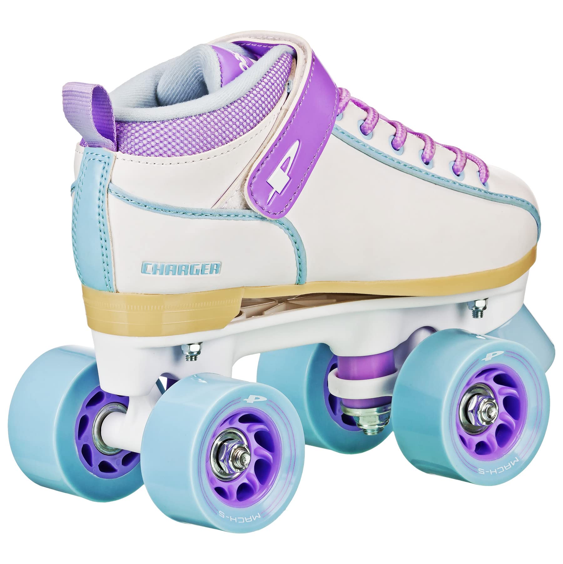 Pacer Charger Kids' Indoor & Outdoor Quad Roller Skates - Adjustable Sizes for Boys & Girls - Perfect for Rinks, Parks & Birthday Parties