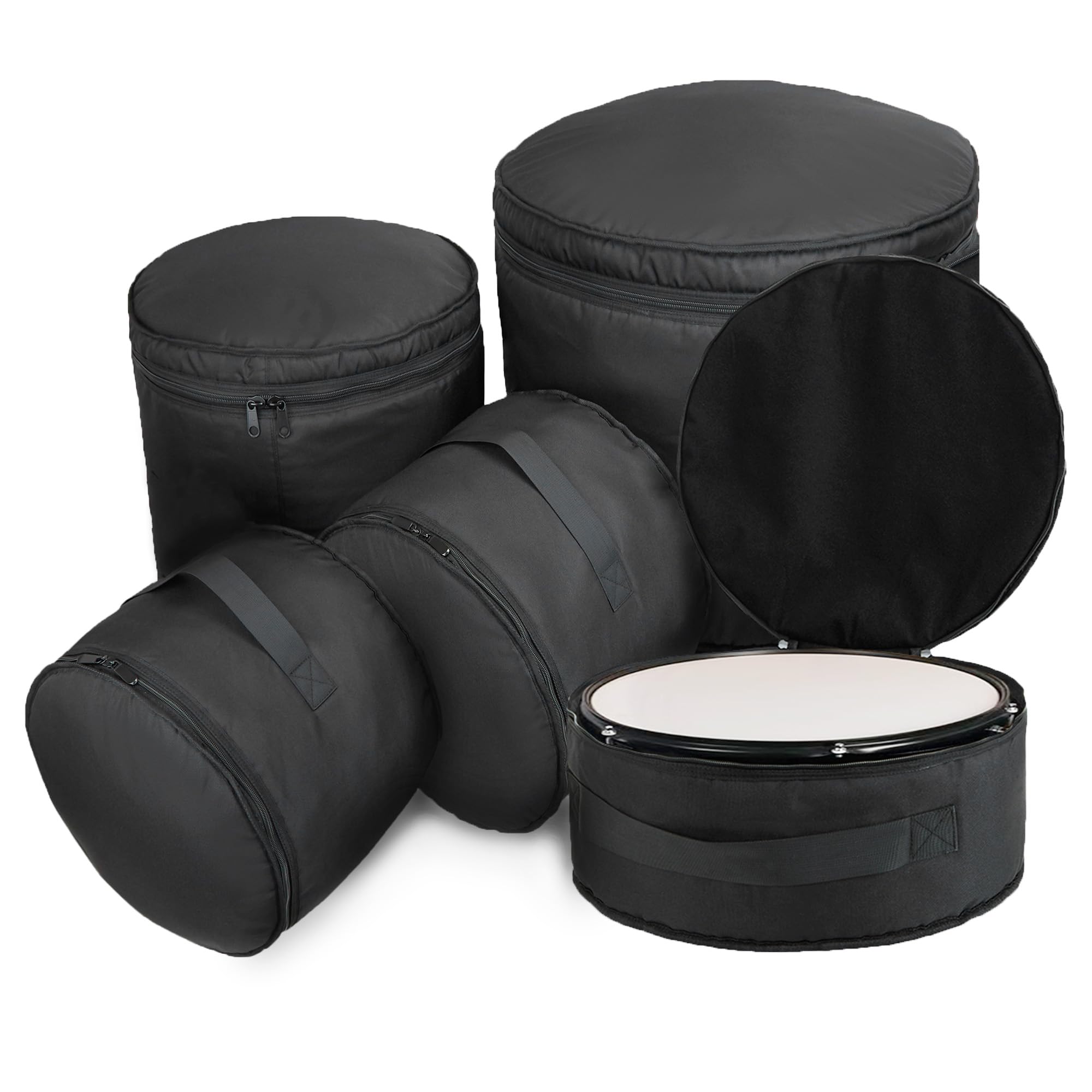 5-Piece 10mm Padded Drum Set Cases - Fits 12
